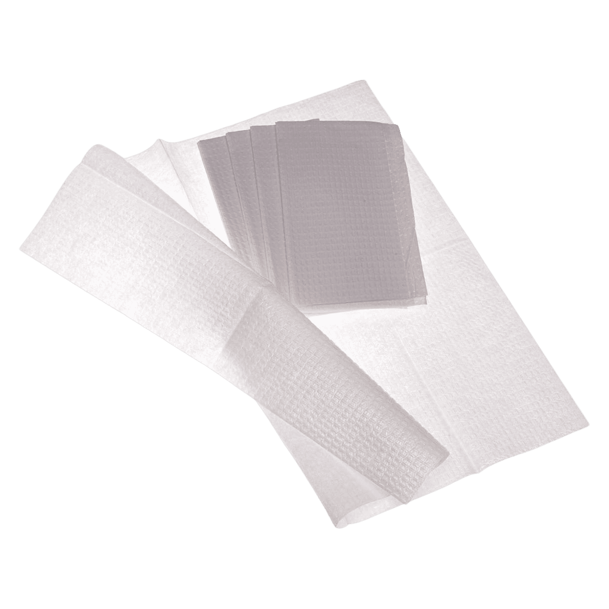 Medline Professional Towel, Tissue/Poly 2-Ply, Waffle Embossed, 17 in x 19 in, White, Non-Sterile, Disposable, 500/Case - Towel Tissue/Poly 2Ply 17x19 - Image 1