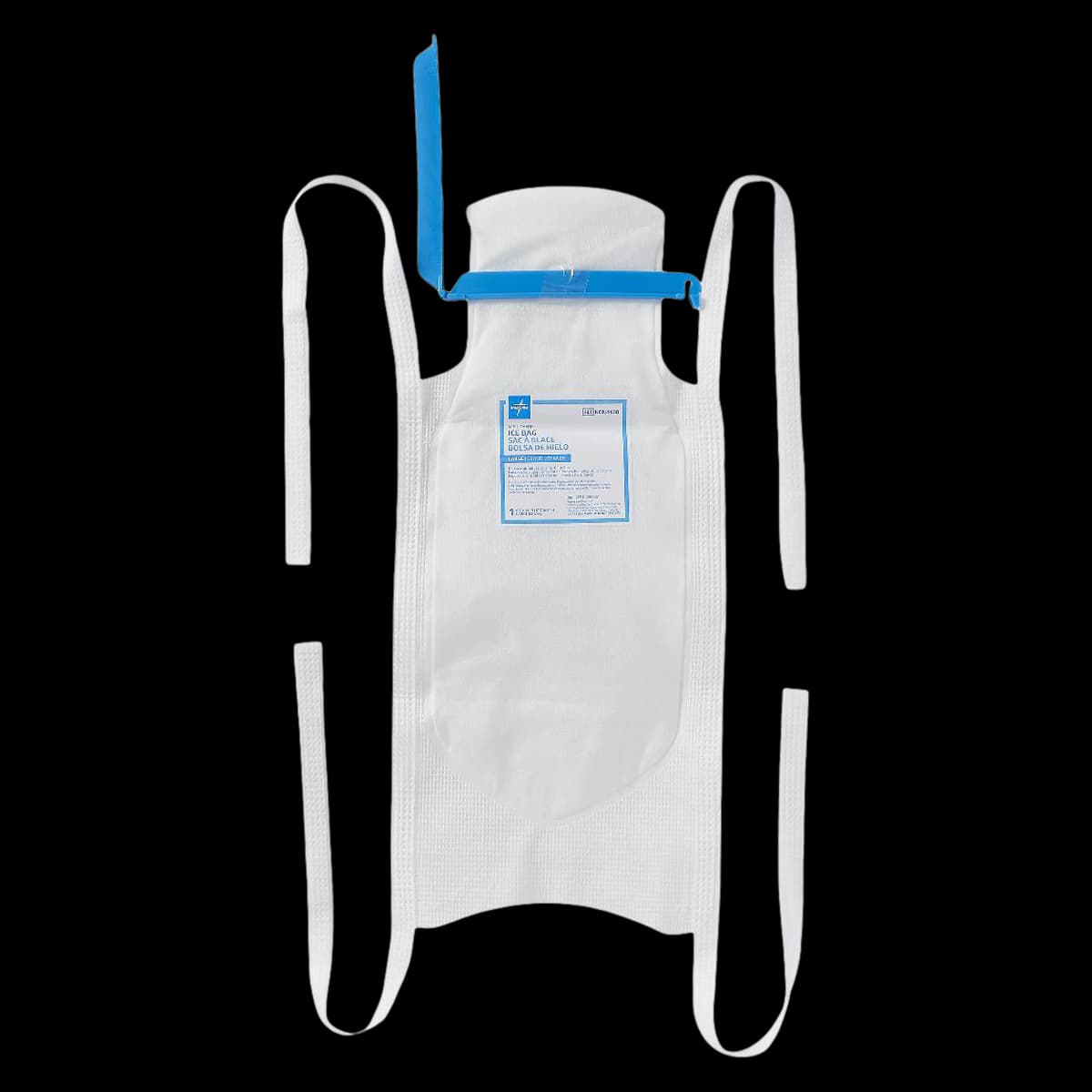 Medline Cold Therapy Ice Bag with 4 Ties, White, 6.5" x 14" - Ice Bag W/4 Ties White - Image 1