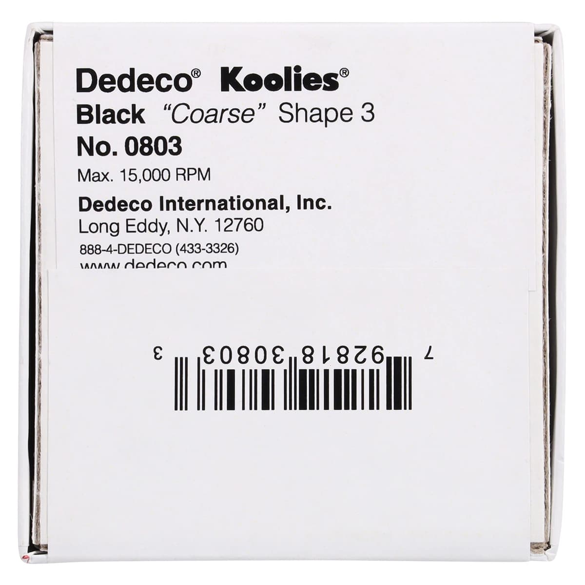 Dedeco Koolies Black #3 Coarse Grinding Wheels, Silicon Carbide, No Heat, 1" x 3/32", 50/Box thumbnail 5