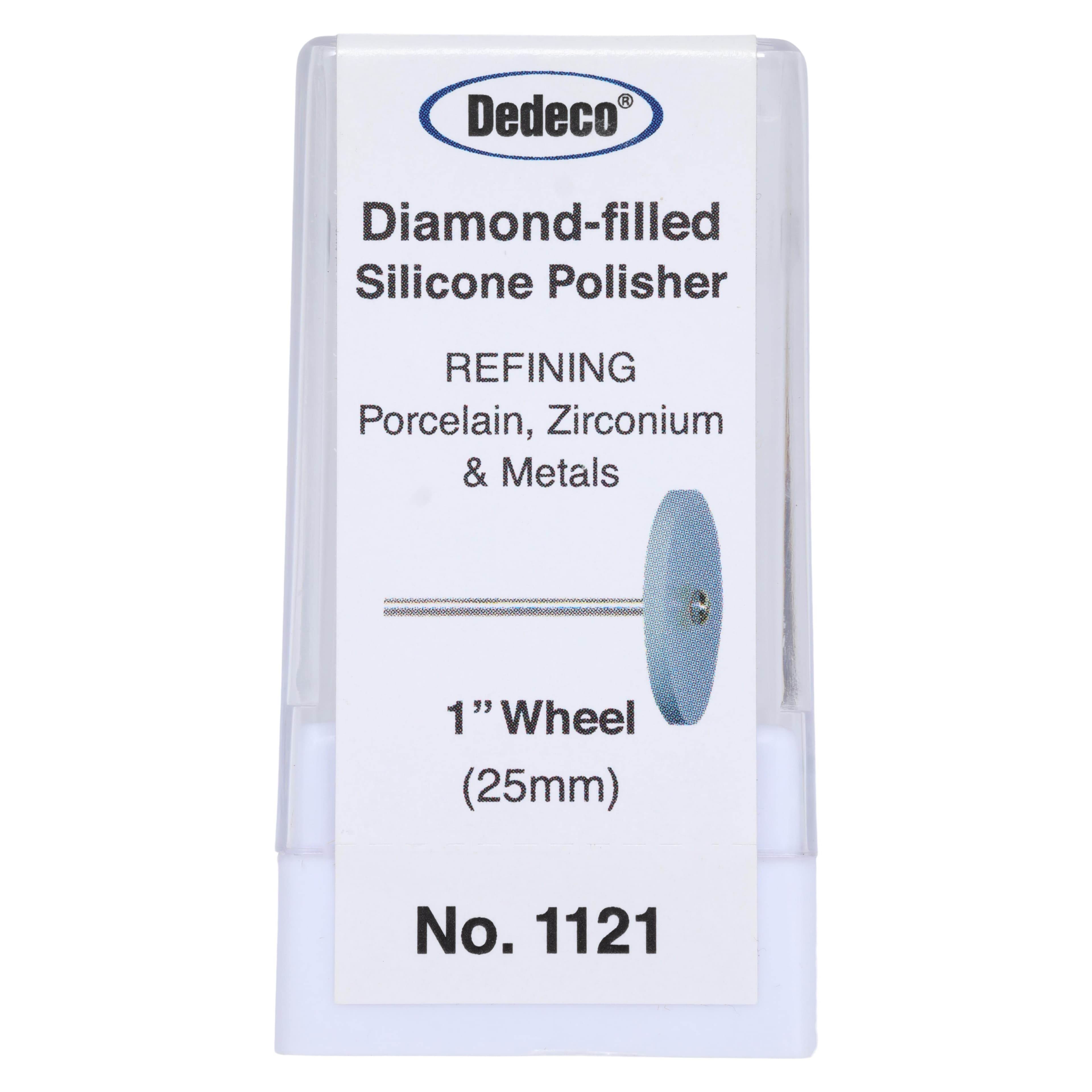 Dedeco Hi-Glaze Diamond-Filled Silicone Polisher, Medium, 1" Wheel, Blue, HP (3/32" Shank), 1 Each thumbnail 3