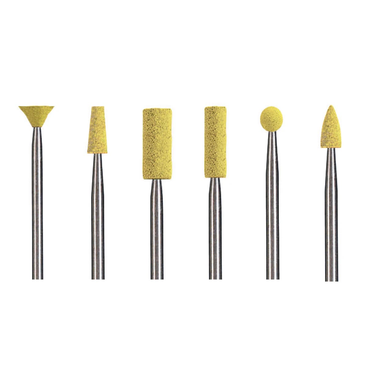 Dedeco Ultra Dia-Stone HP Assortment Kit of 6, Yellow Coarse, 3/32" Shank, Diamond Polishing Stones thumbnail 2