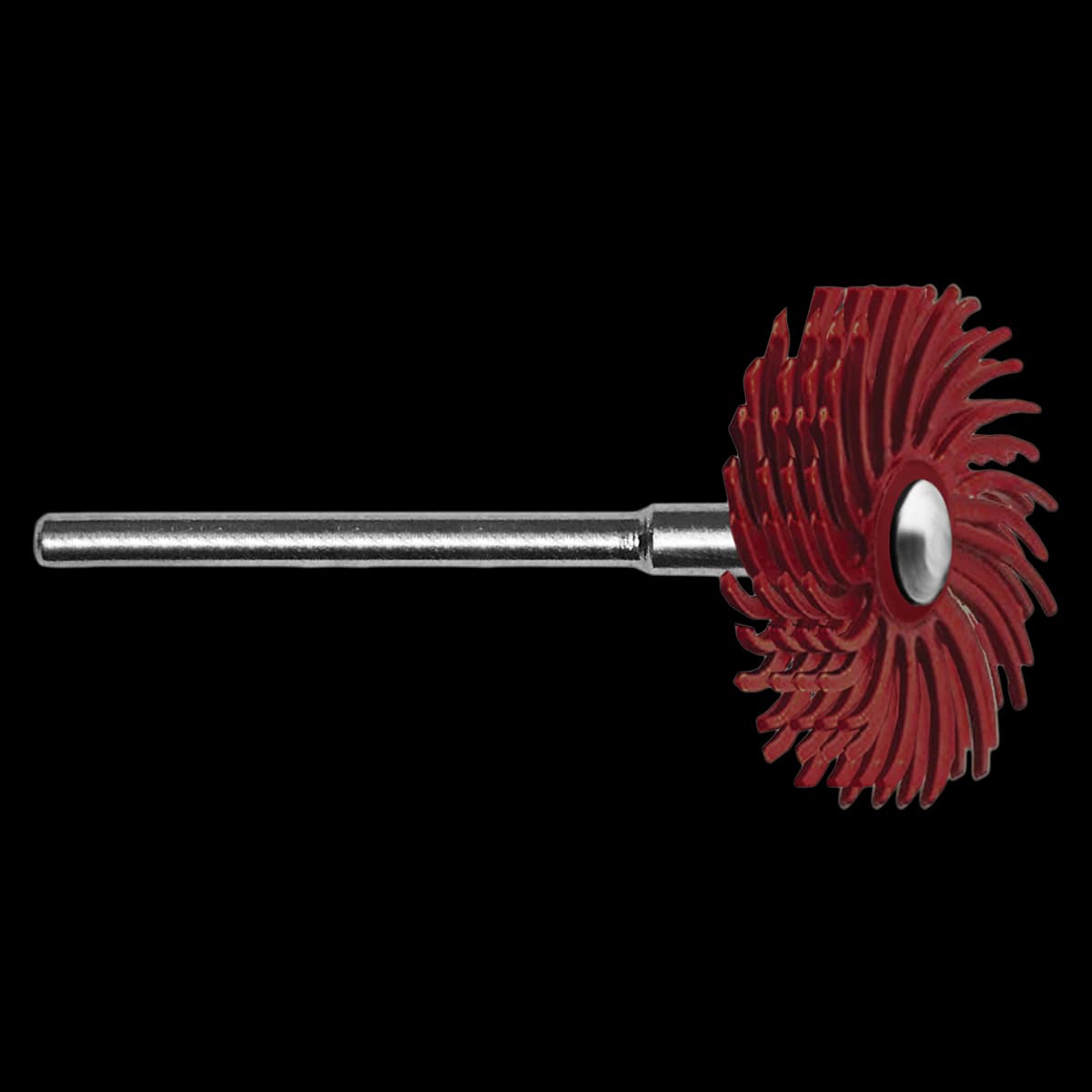 Dedeco Sunburst 7/8" Red 220 Grit (A/O) 4-Ply Finishing Disc, 3/32" Thickness, Box of 6 - Sunburst 7/8 220 Grit Disc - Image 1