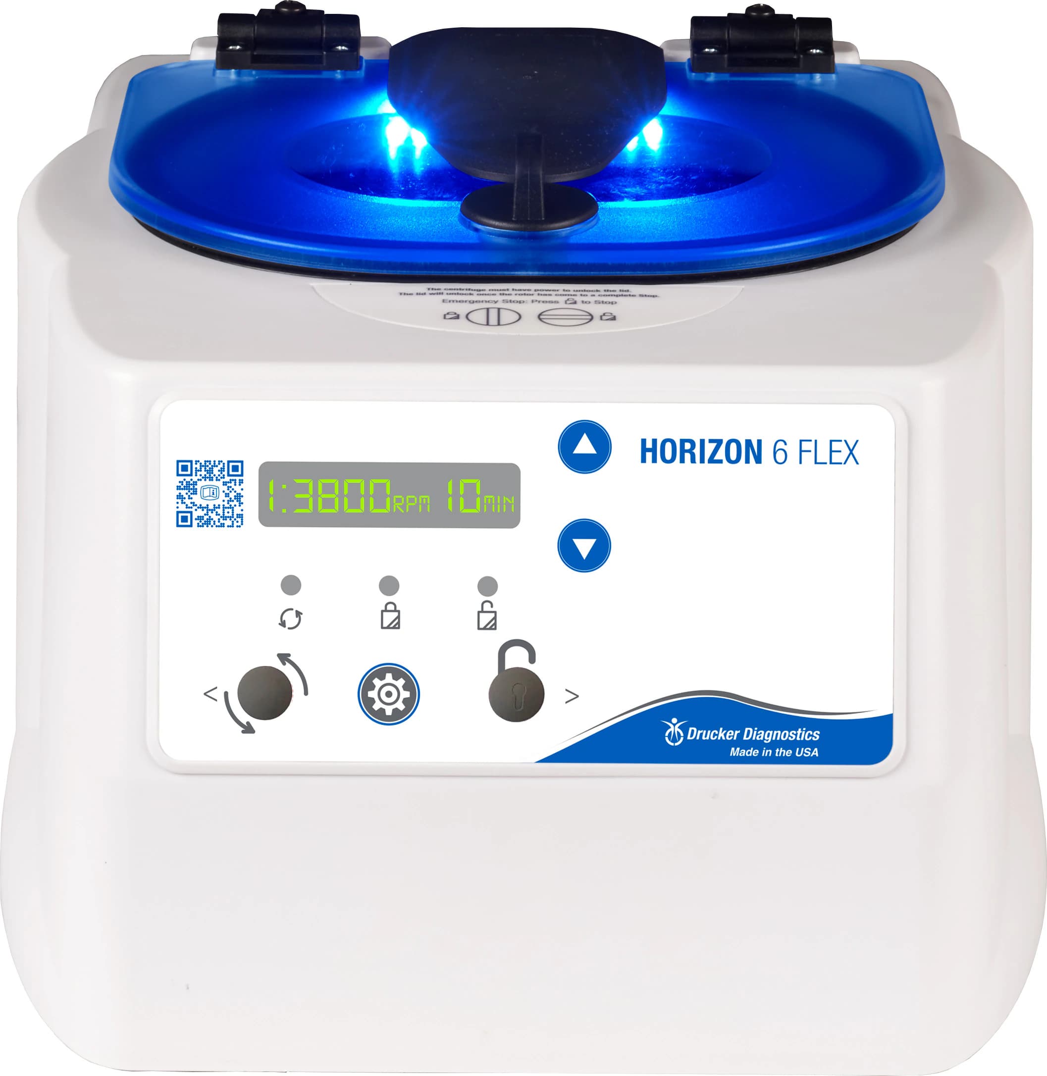 Drucker Diagnostics Horizon 6 Flex Centrifuge, 6x3-10mL, 3800rpm, Horizontal Rotor - Centrifuge Horizon 6 Flex - Image 1