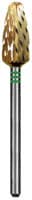 Dedeco Euro Goldies Carbide Bur, Coarse Straight Blade Crosscut, HP, 6.0 mm Diameter, Titanium Nitride Coated, #G251GSQ/060 - Euro Carbide Goldies® Crosscut – HP, Coarse Straight Blade Crosscut - # G251GSQ, 6.0 mm Diameter - Image 1