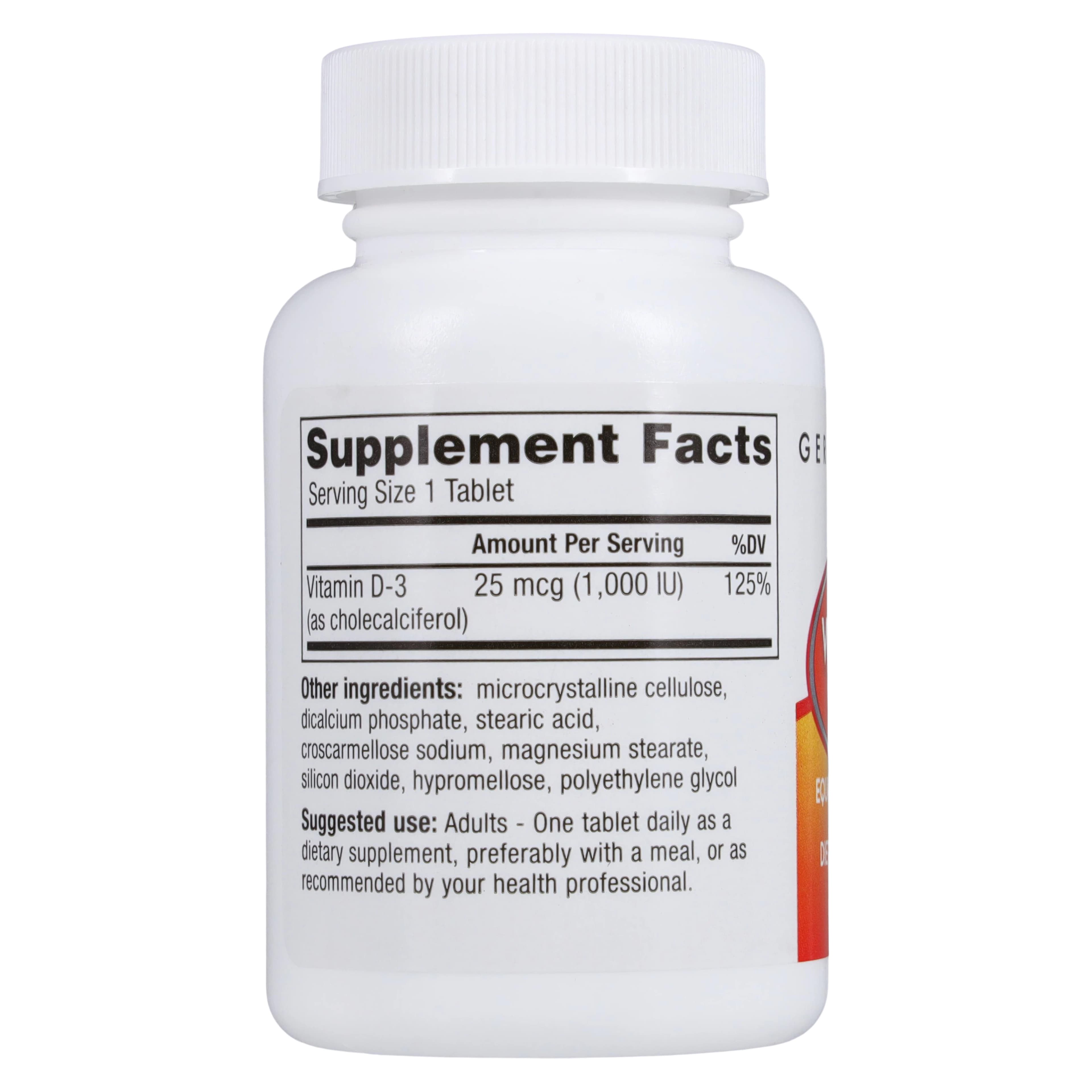 Geri-Care Vitamin D Tablets, 1000 IU, 100/Bottle thumbnail 3
