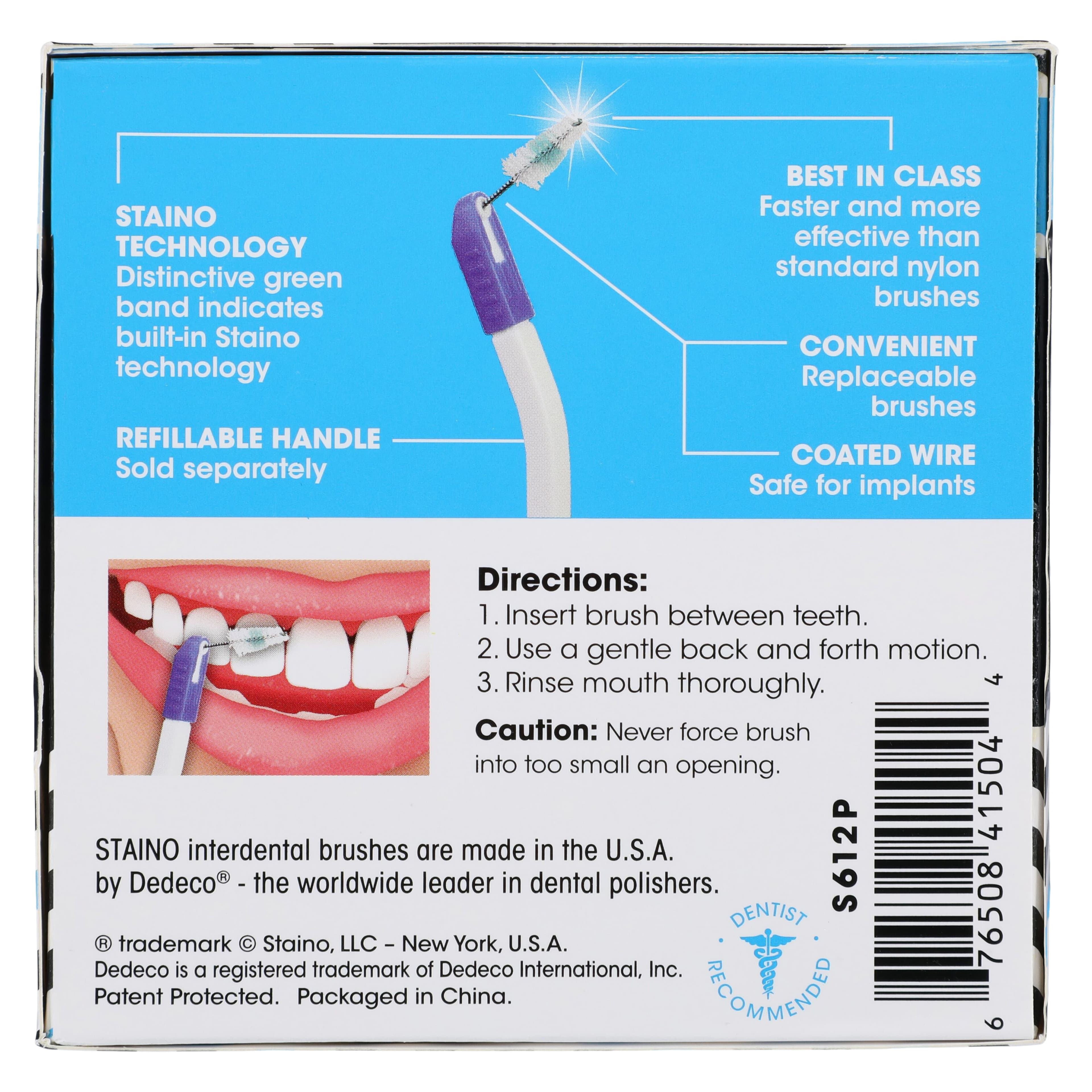 StaiNo Interdental Brush Refill, Cylindrical, 72/Box, S612P thumbnail 6