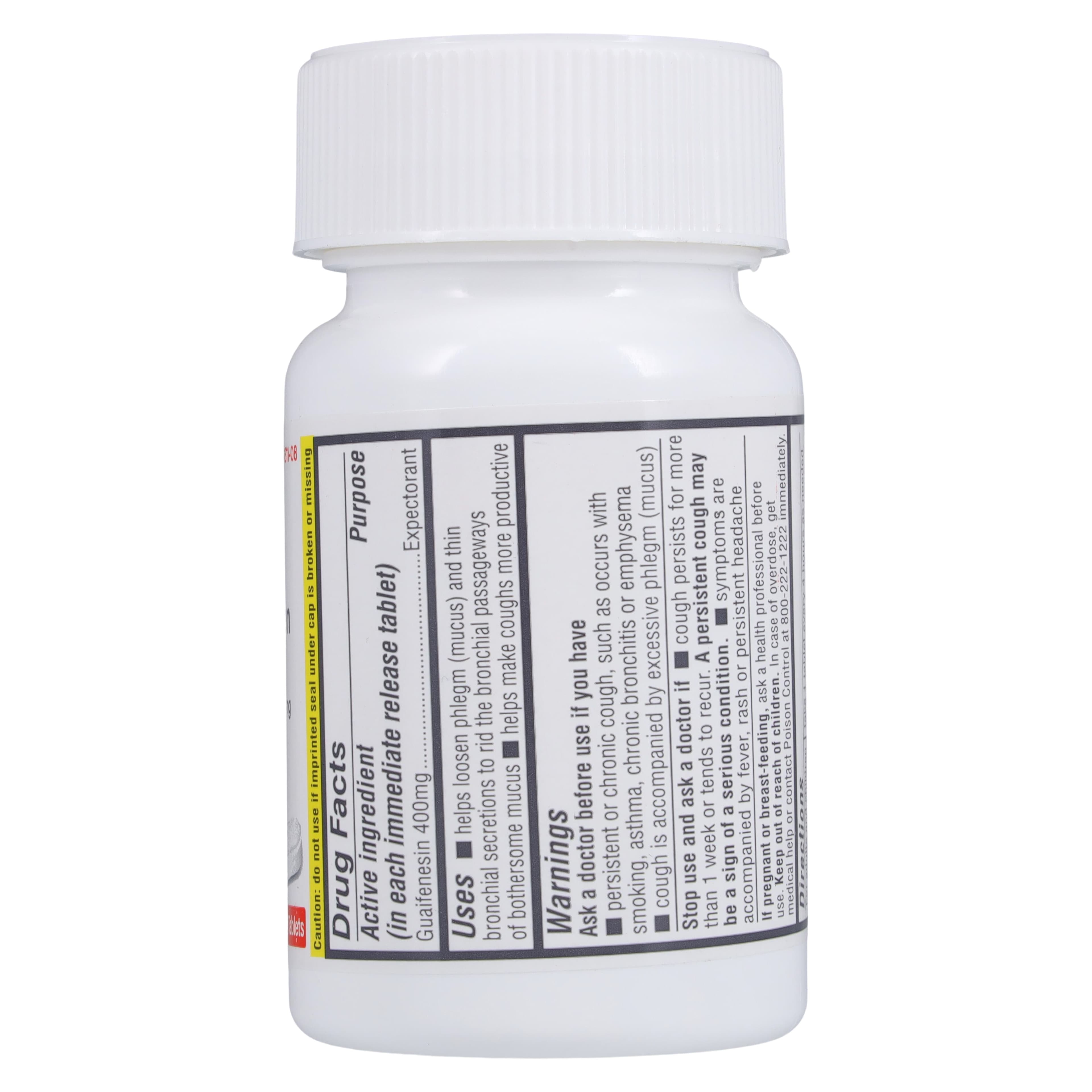 Guaifenesin IR Tablets 400 mg, 60 Count Bottle thumbnail 2