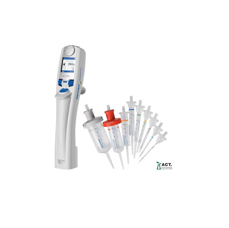 Eppendorf Repeater E3 Electronic Pipette Bundle, 1 µL–50 mL, with Assorted Combitips and Charging Cable - Repeater E3 Bundle 1uL-50mL - Image 1