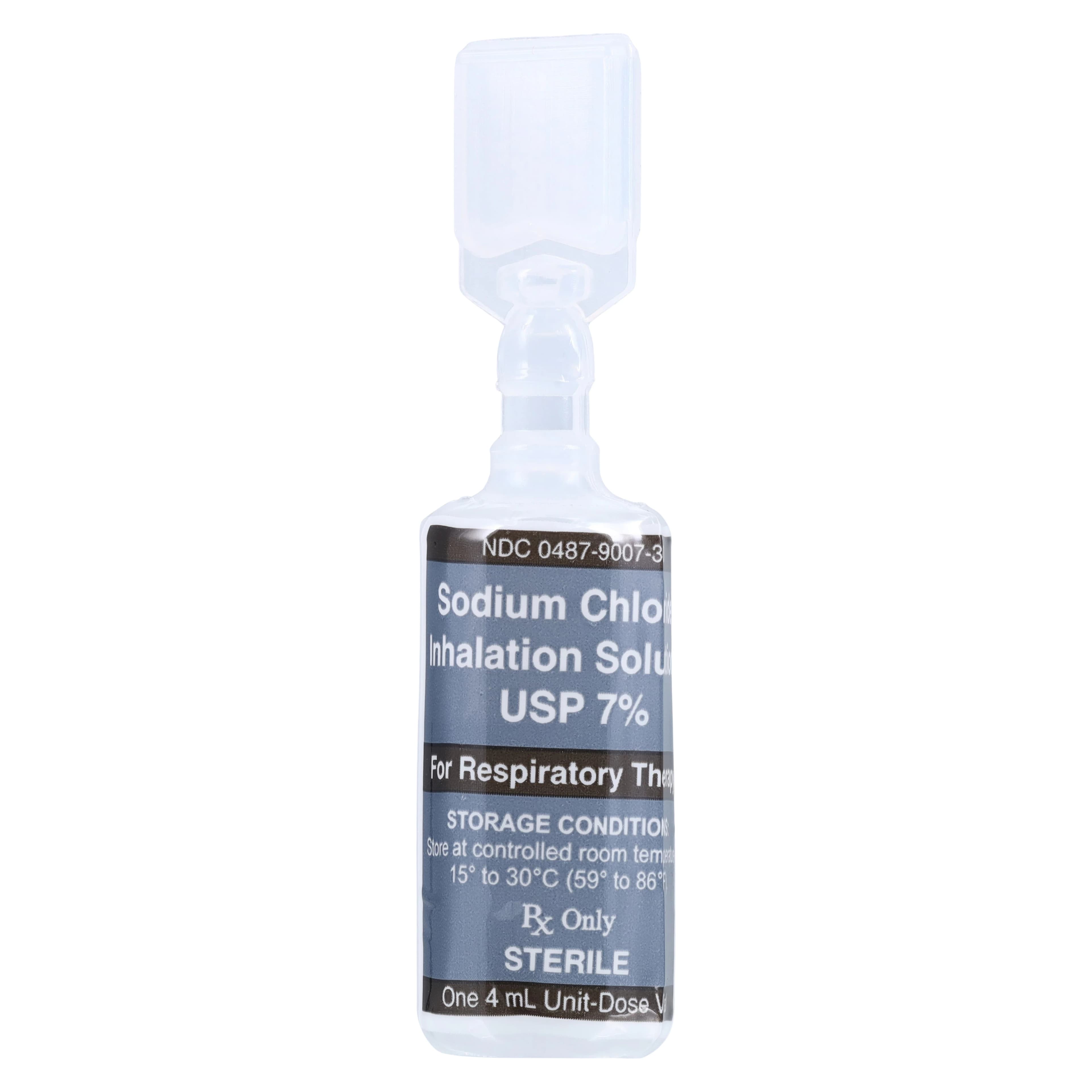 Nephron Pharmaceuticals Sodium Chloride Inhalation Solution 7% Preservative Free, 4 mL Single-Dose Vial, 30/Package thumbnail 2