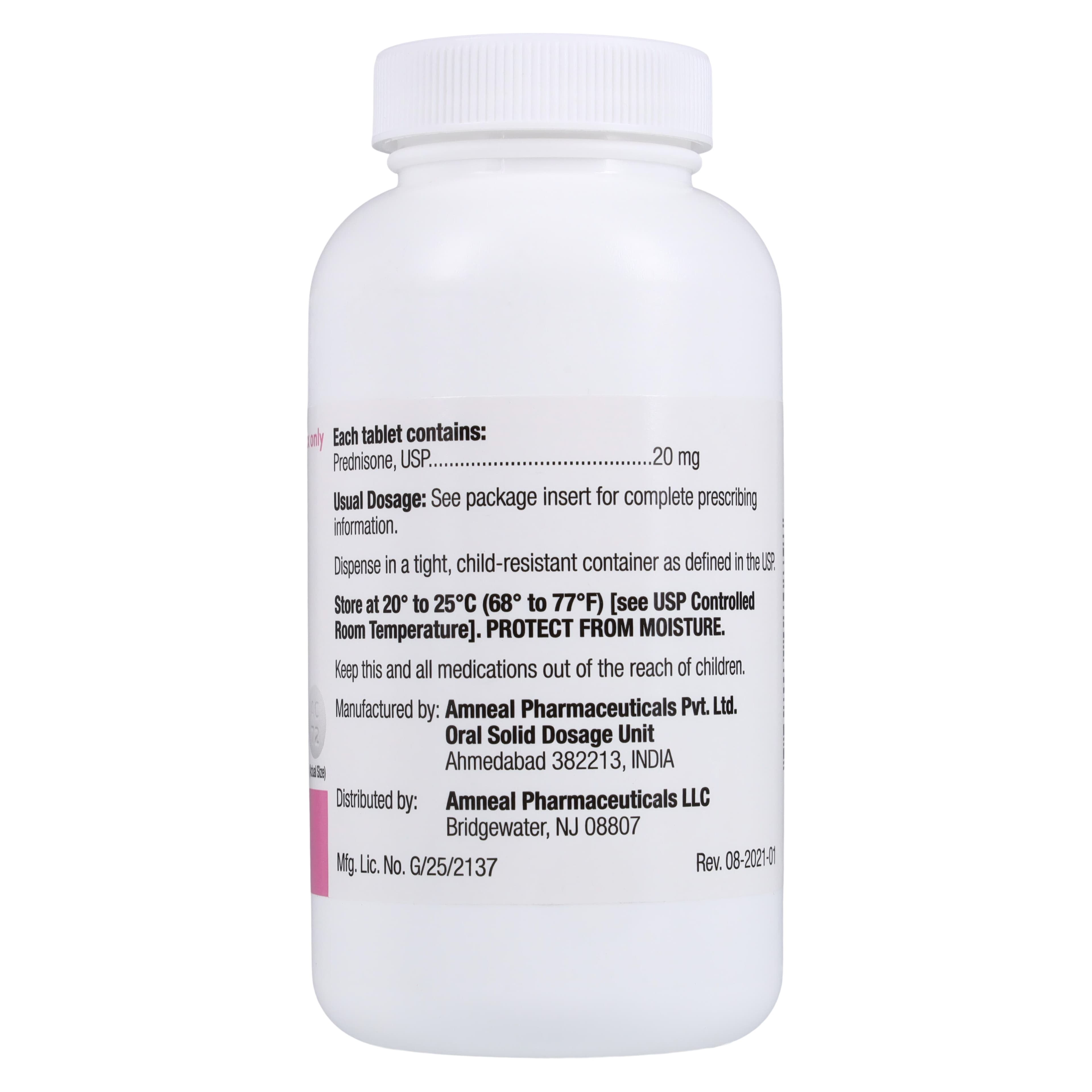 Amneal Prednisone Tablets, 20mg, 500/Bottle thumbnail 2