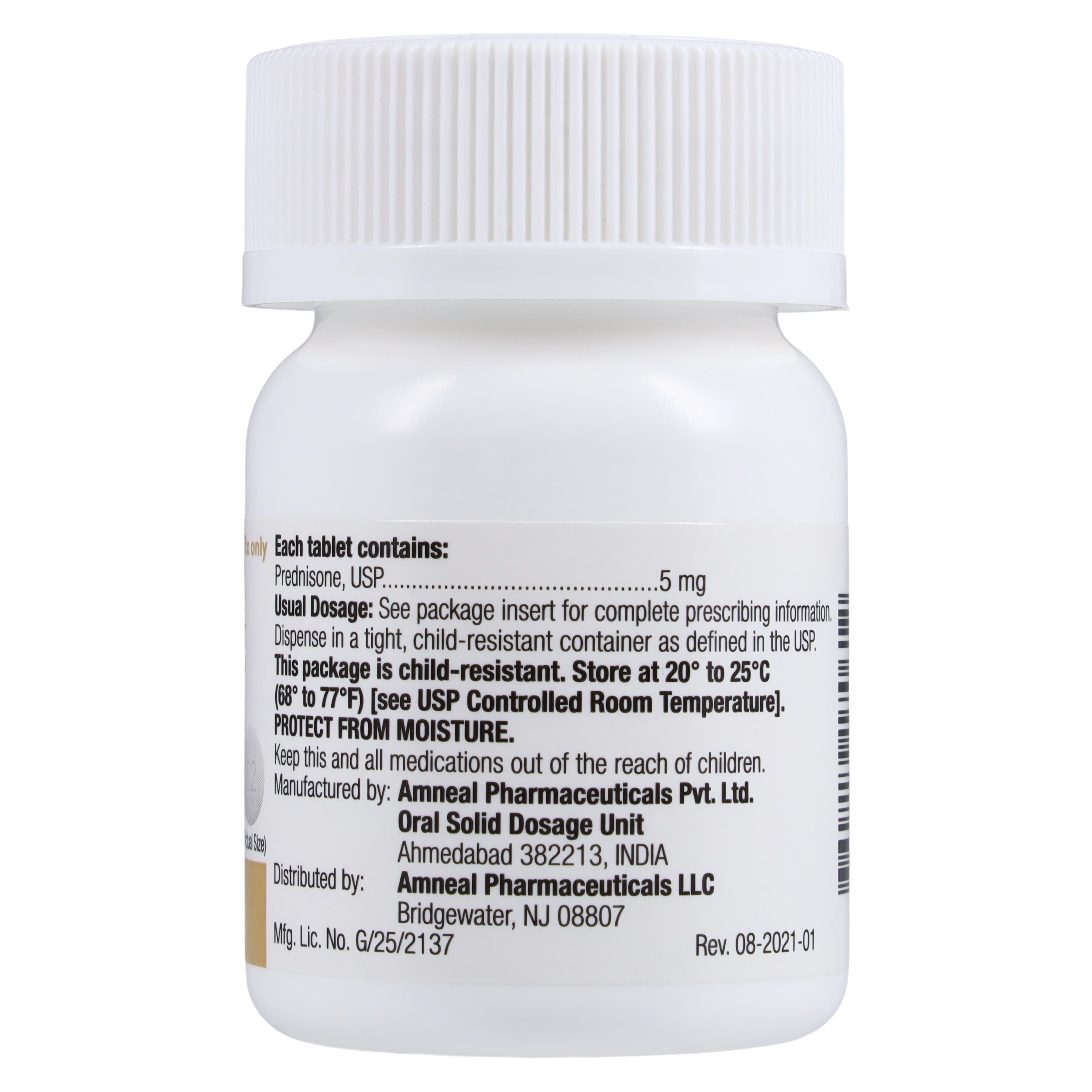 Amneal Prednisone Tablets, 5mg, 100/Bottle thumbnail 2