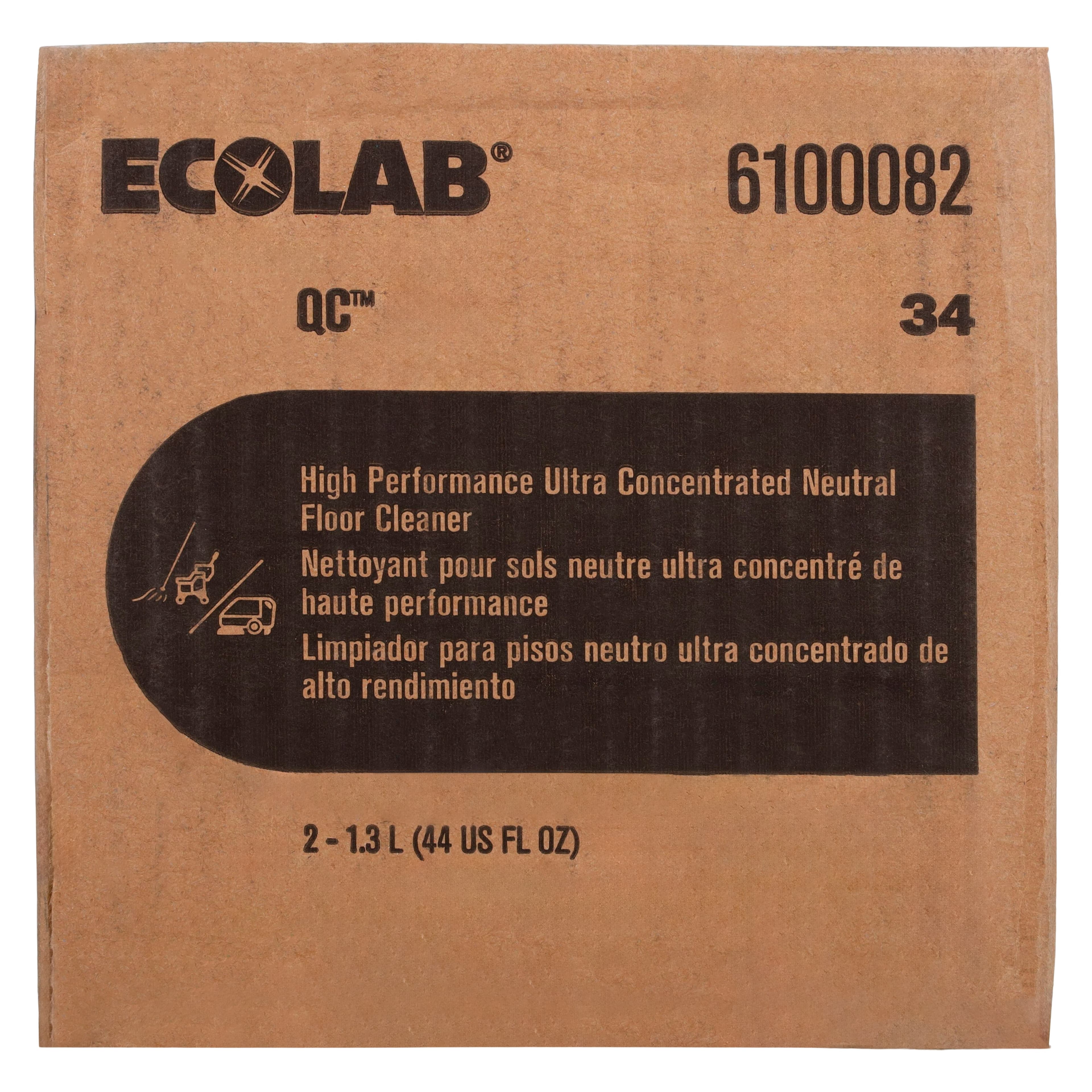 Ecolab Floor QC 34 High Performance Ultra Concentrated Neutral Floor Cleaner, 2/Package thumbnail 5