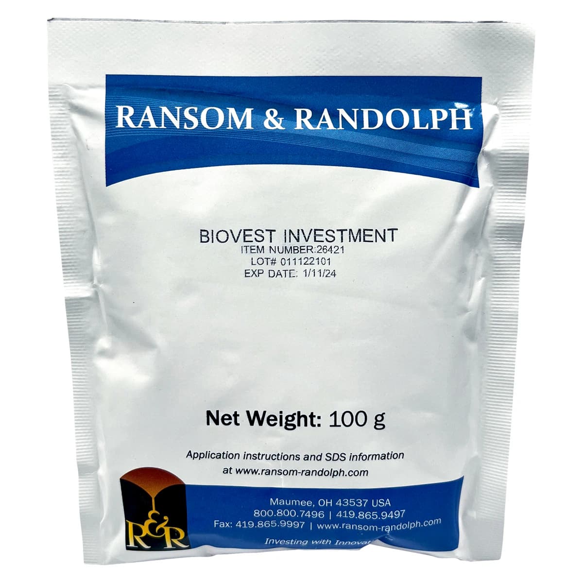 Biovest Investment, 100 Gm Pouches, 100/Box - Biovest Investment - Image 1
