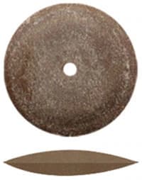 Dedeco Brown Classic Knife-Edge Rubber Wheels, 5/8" (15.8mm), 100/Box, 4982 - Brown Knife-Edge Wheels 5/8'' 100/Bx - Image 1
