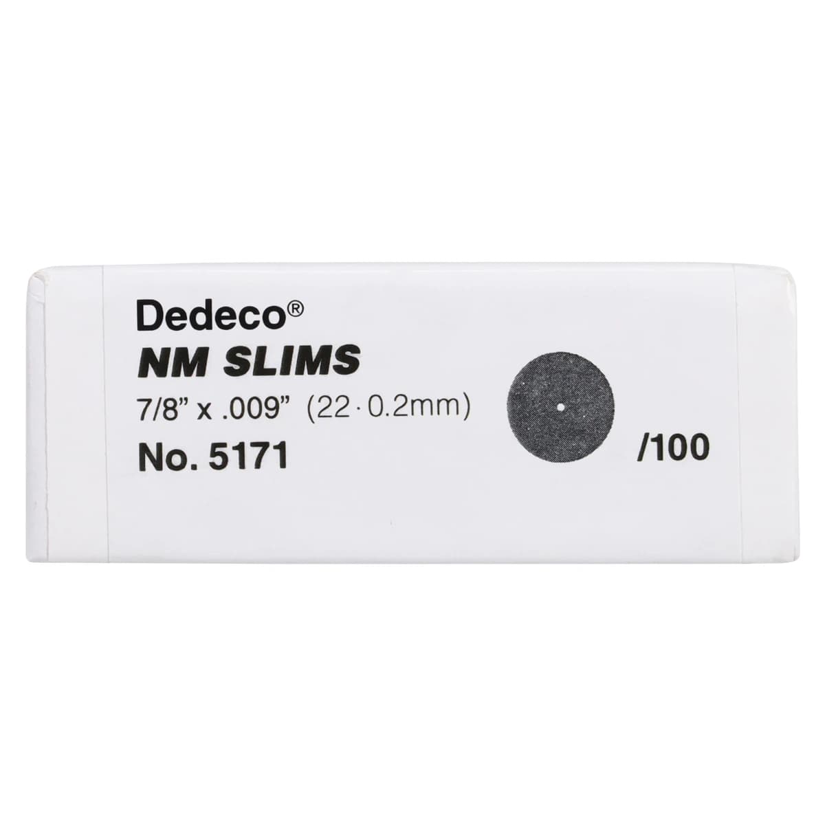 Dedeco NM Slims Ultra-Thin Silicon Carbide Separating Discs, 7/8" x 0.009", 100/Box, 5171 thumbnail 4