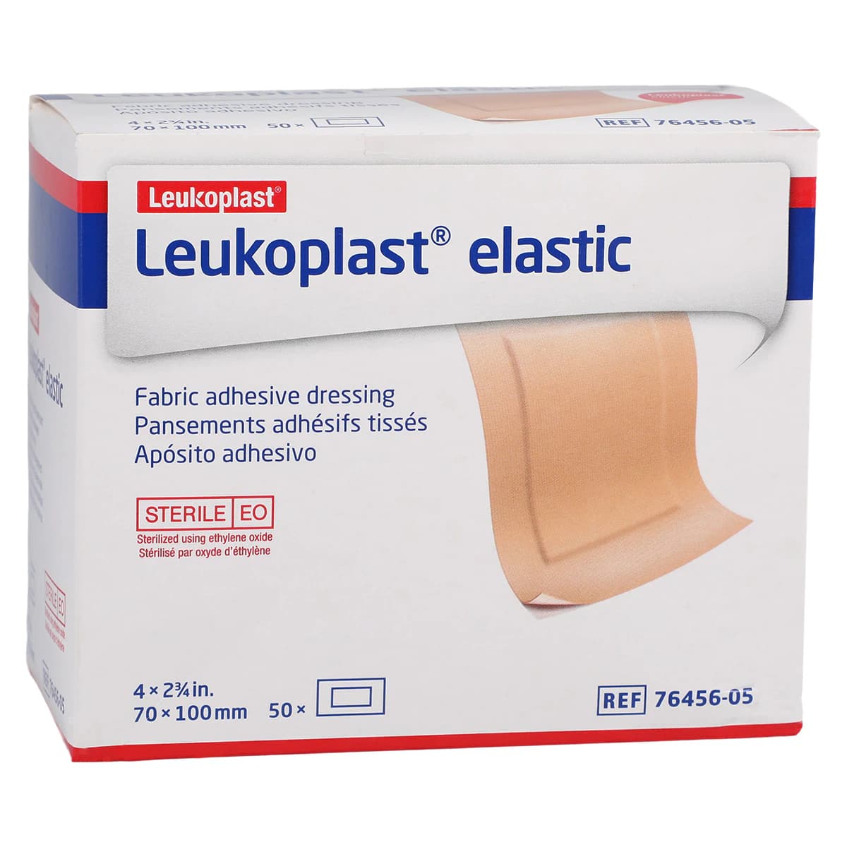 Leukoplast Adhesive Bandage, Elastic/Fabric, 3x4", Tan, Sterile, 50/Box thumbnail 2