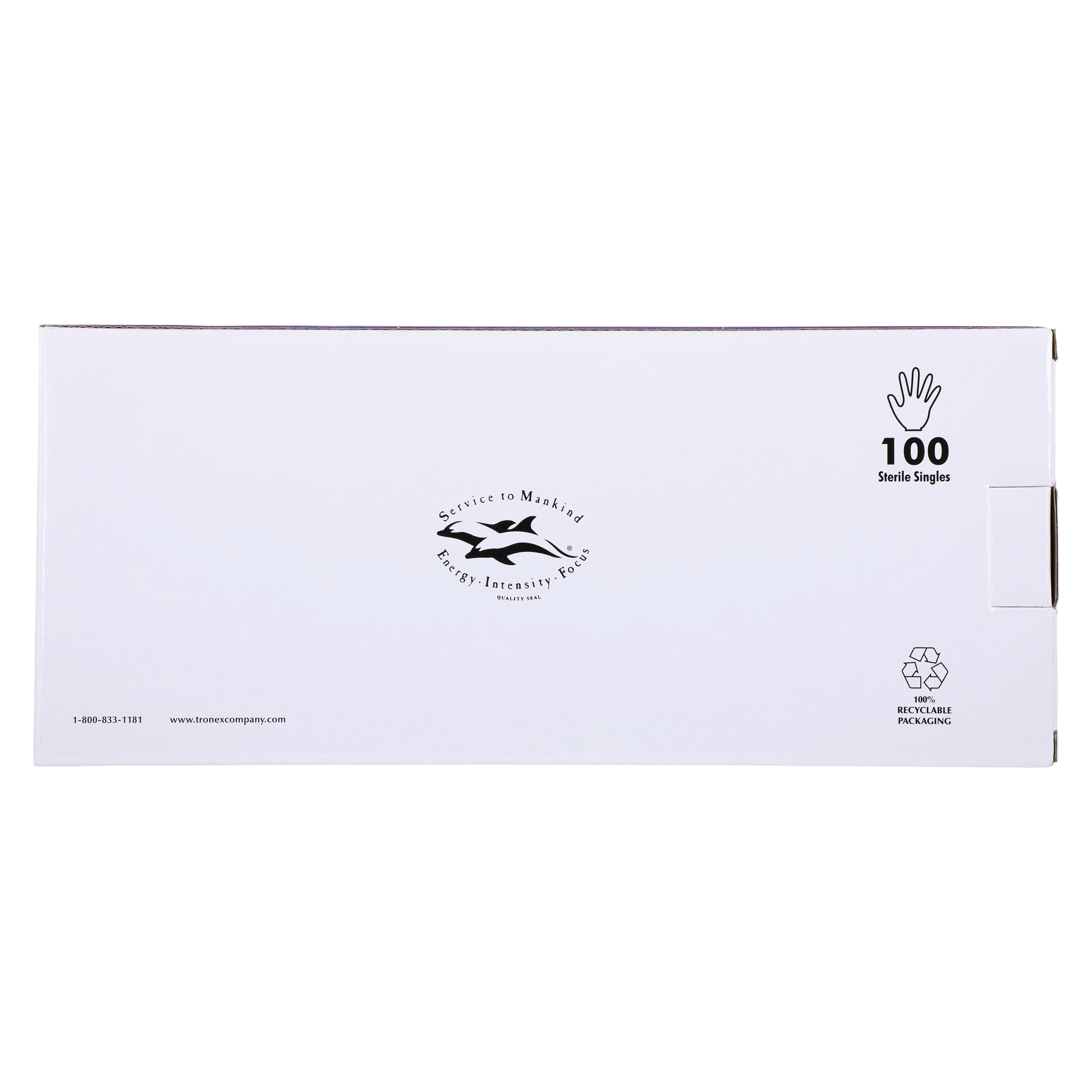 Tronex International Sterile Nitrile Exam Gloves, Medium, Blue, 100/Box thumbnail 4