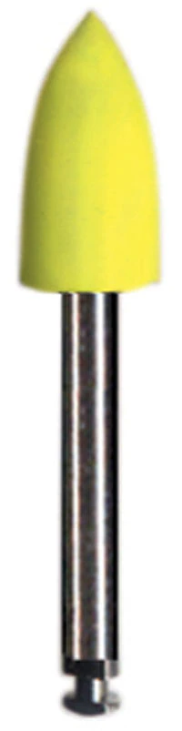 Dedeco Hi-Glaze Diamond-Filled Silicone Midget Polisher, RA Fine Point, Yellow, 3/Box thumbnail 2