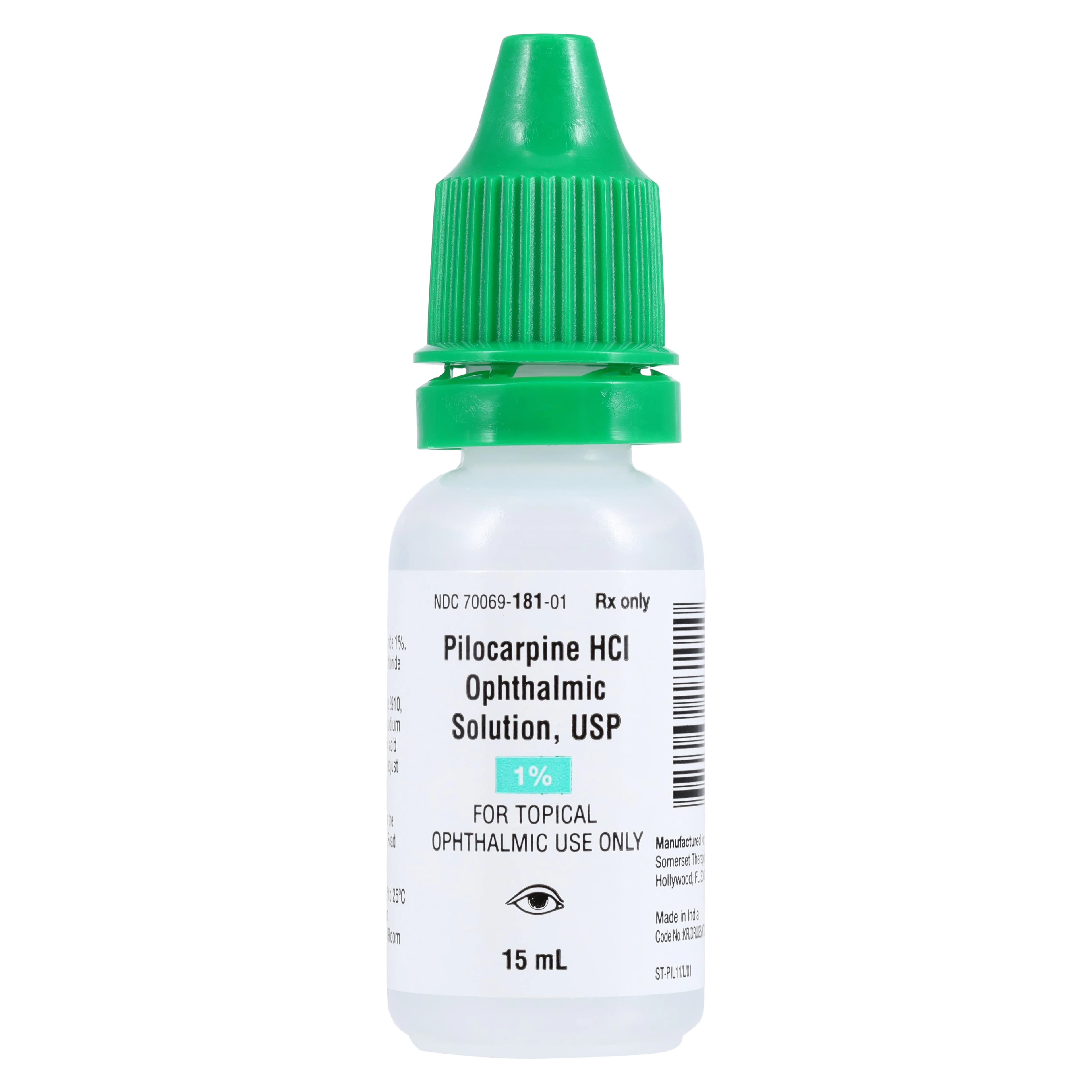 Pilocarpine HCl Ophthalmic Solution 1%, 15 mL Bottle, Each thumbnail 2
