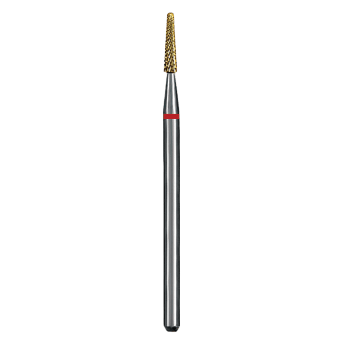 Dedeco Euro Goldies® Carbide Bur, Fine Crosscut, HP, #G138EF, 1.6 mm Diameter, Titanium Nitride Coated, 1/Pkg - Euro Carbide Goldies® Crosscut – HP, Fine Crosscut - # G138EF, 1.6 mm Diameter - Image 1