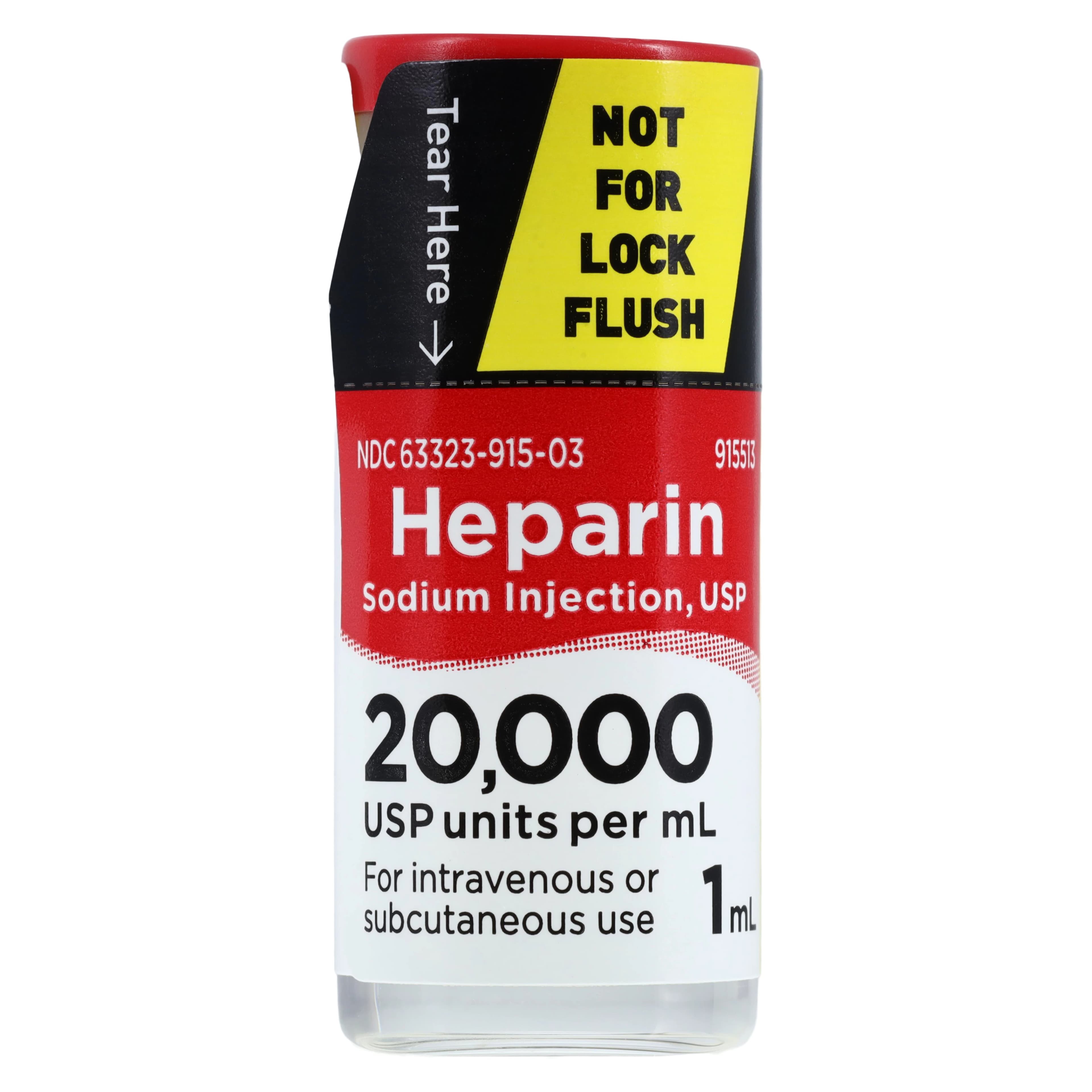 Heparin Sodium Injection, 20,000 USP Units/mL, Multiple-Dose Vial, 1 mL, 25/Package thumbnail 2