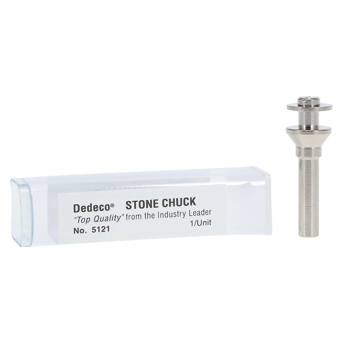 Dedeco Jacobs Stone Chuck Mandrel, Nickel-Plated, 1/4" Shank, 1/Pk, 5121 thumbnail 2