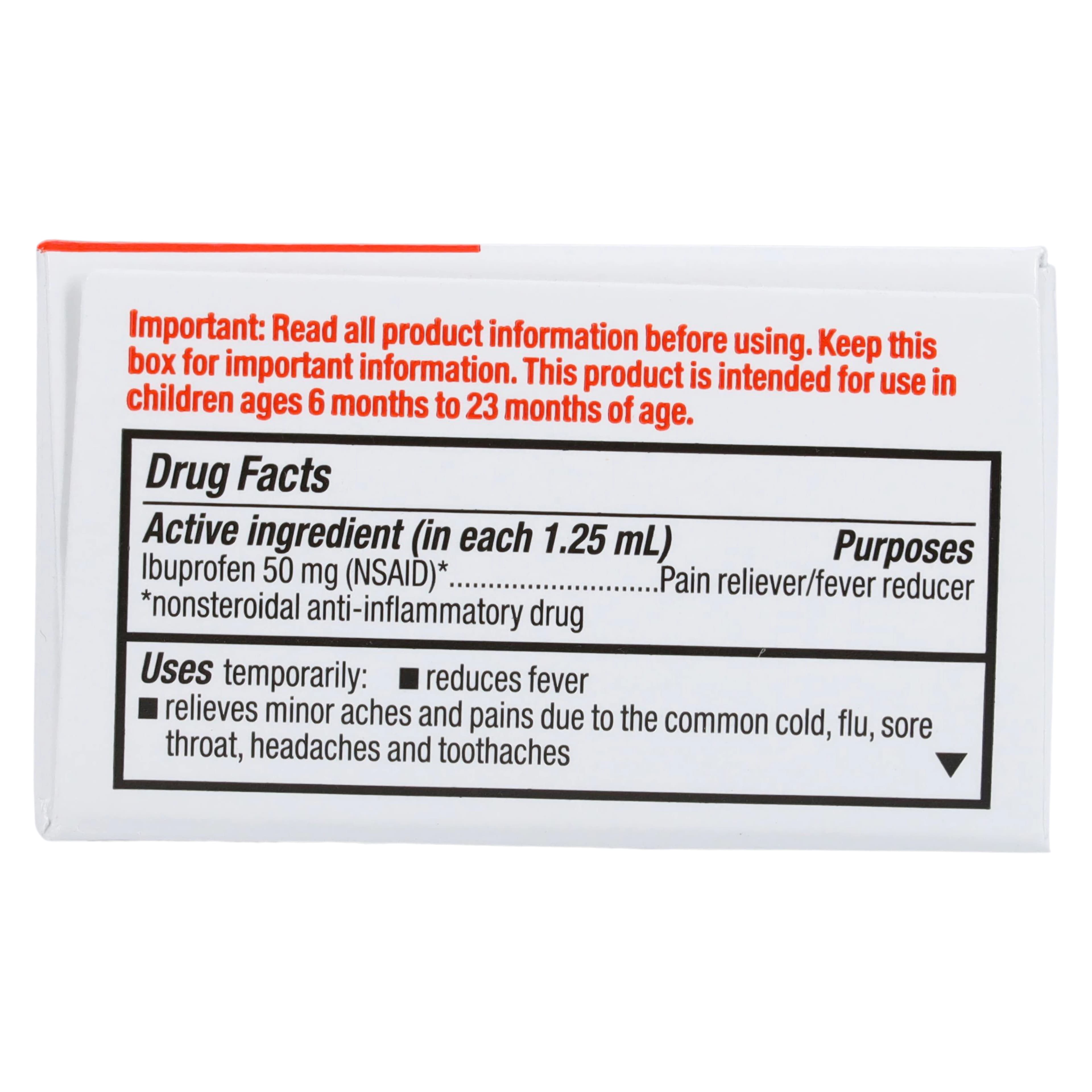 Ibuprofen Infants Oral Drops, 50mg/1.25mL, Berry Flavor, 15mL Bottle thumbnail 4