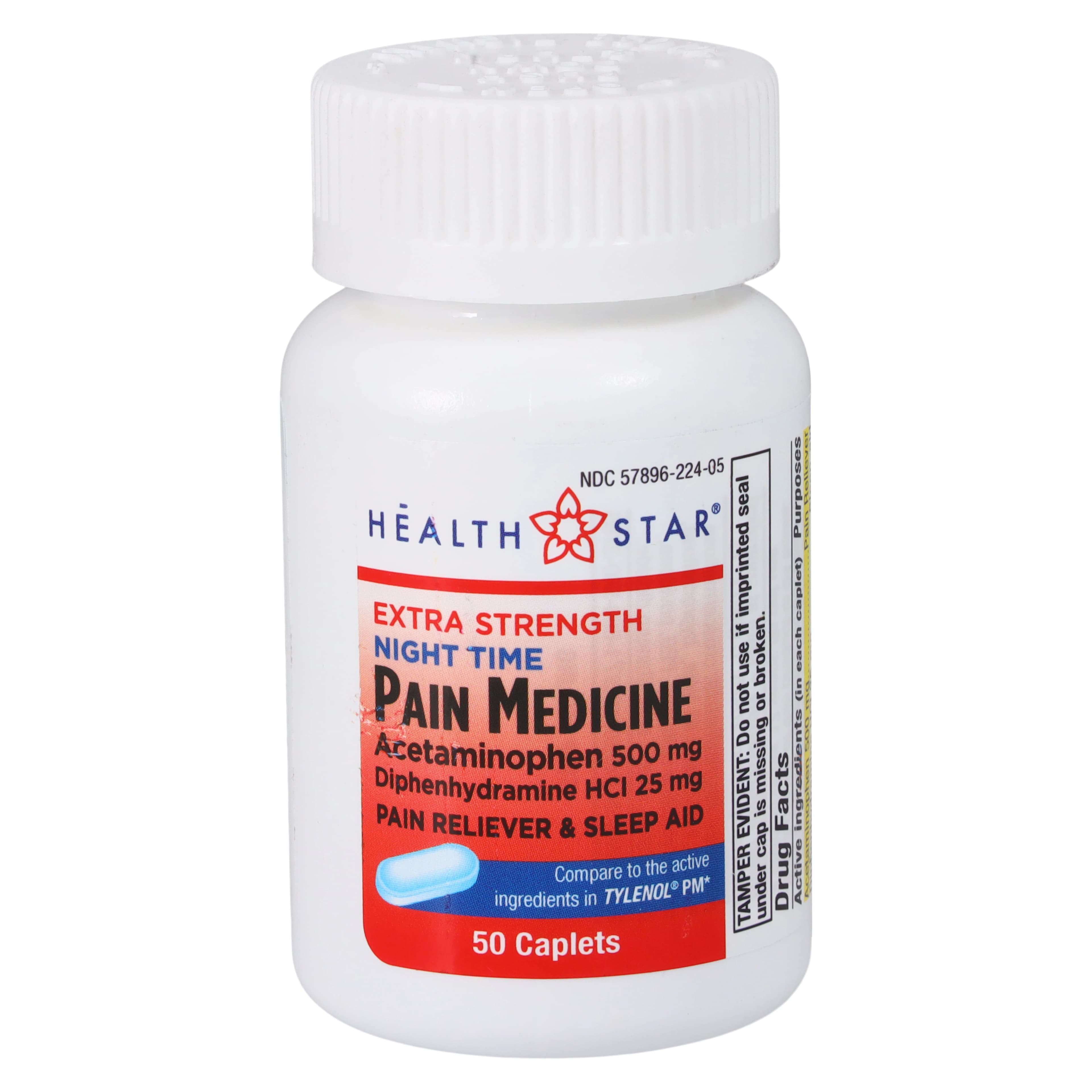 Geri-Care Acetaminophen PM Caplets, 500mg, 50/Bottle - Acetaminophen PM Caplets - Image 1
