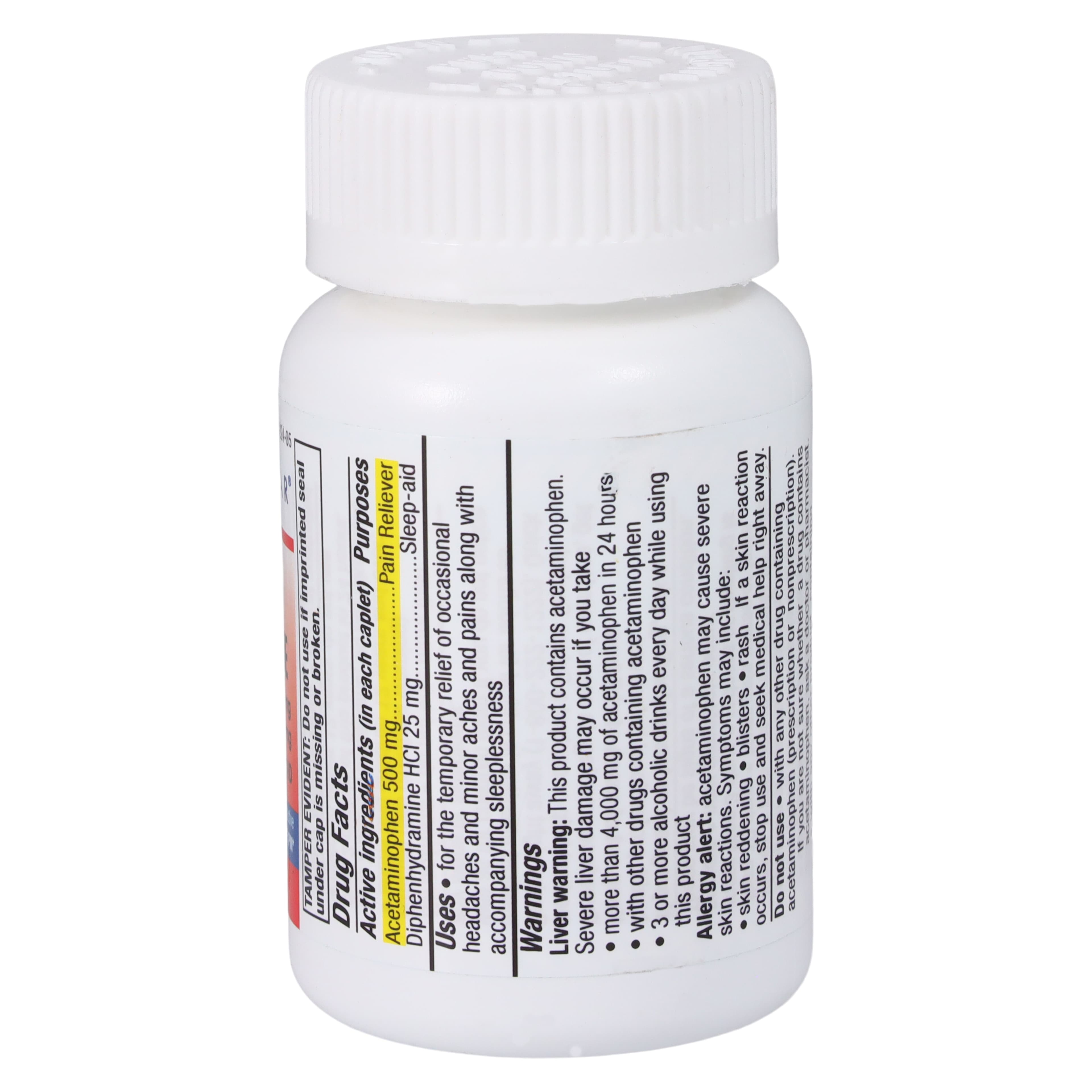 Geri-Care Acetaminophen PM Caplets, 500mg, 50/Bottle thumbnail 2