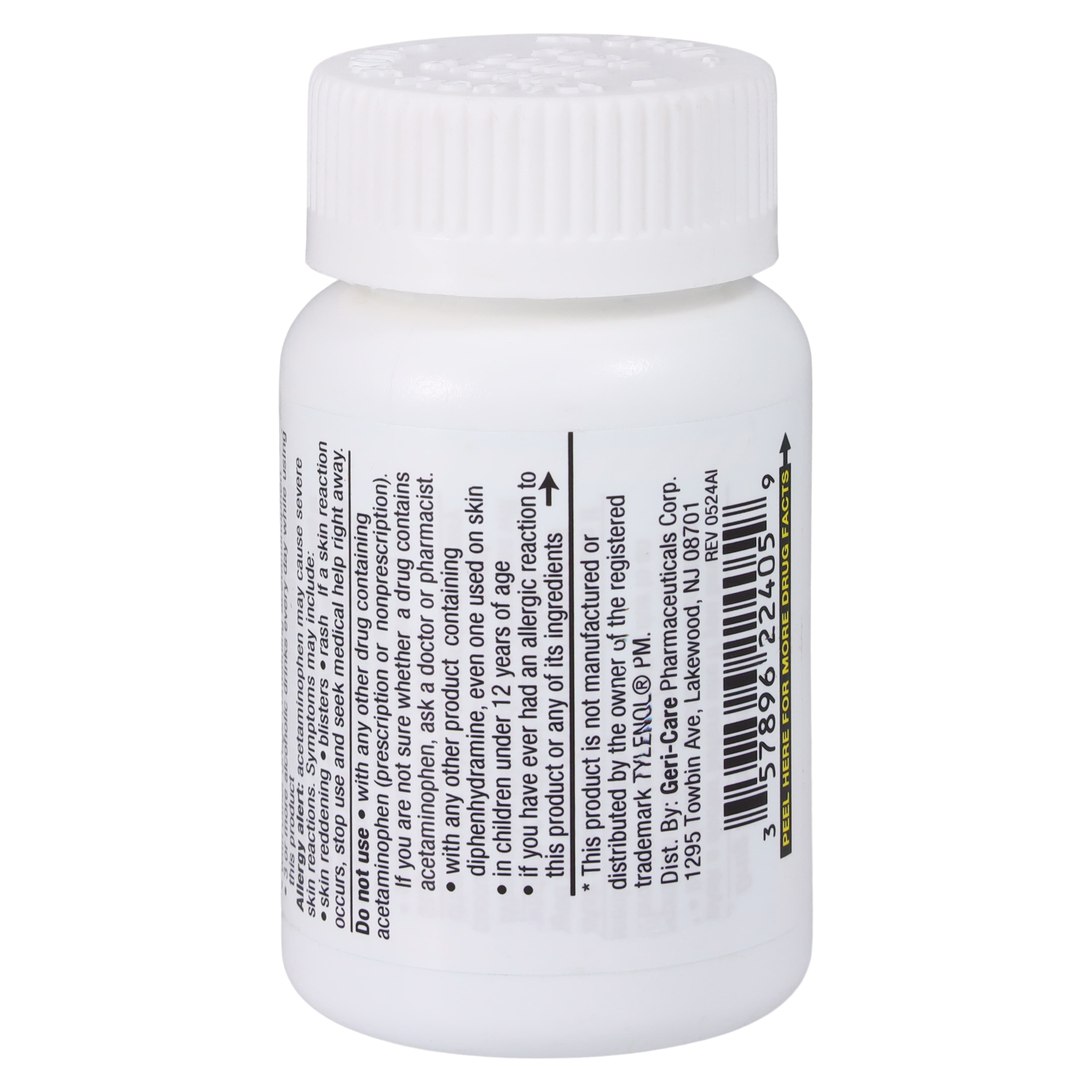 Geri-Care Acetaminophen PM Caplets, 500mg, 50/Bottle thumbnail 3