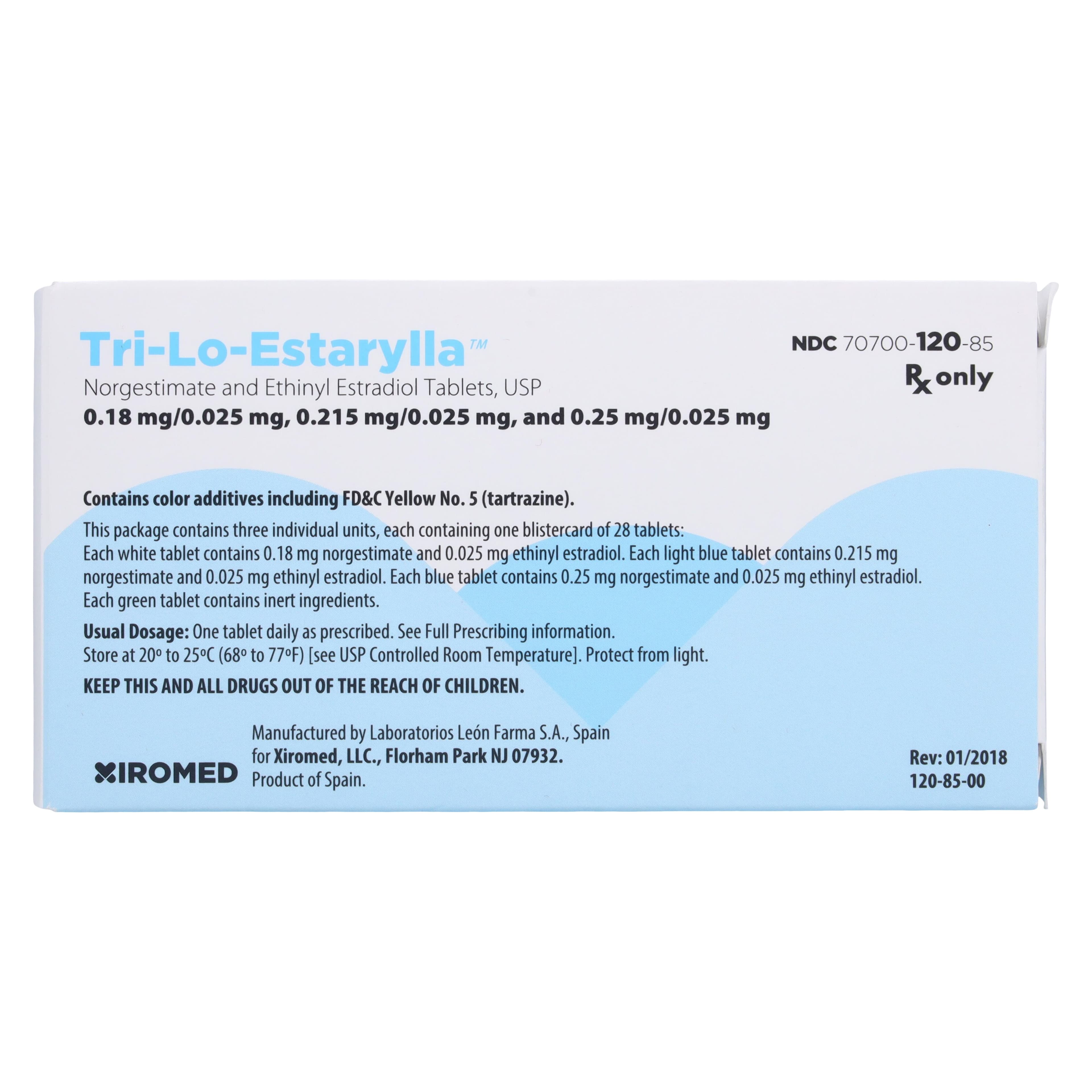 Tri-Lo-Estarylla (Norgestimate and Ethinyl Estradiol) Tablets, Triphasic Blister Pack thumbnail 5