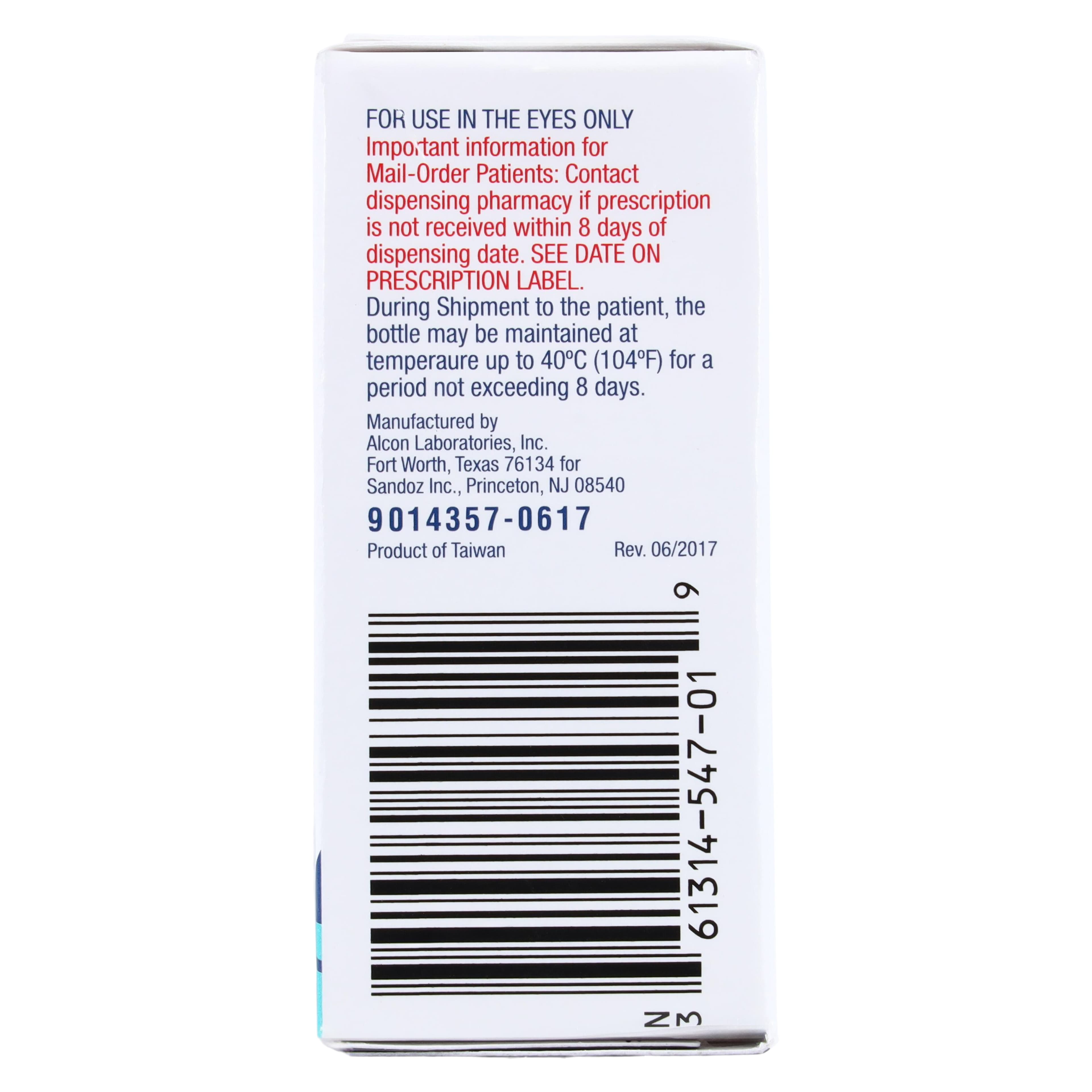 Latanoprost Ophthalmic Solution 0.005%, 2.5 mL Bottle (Sandoz) thumbnail 3