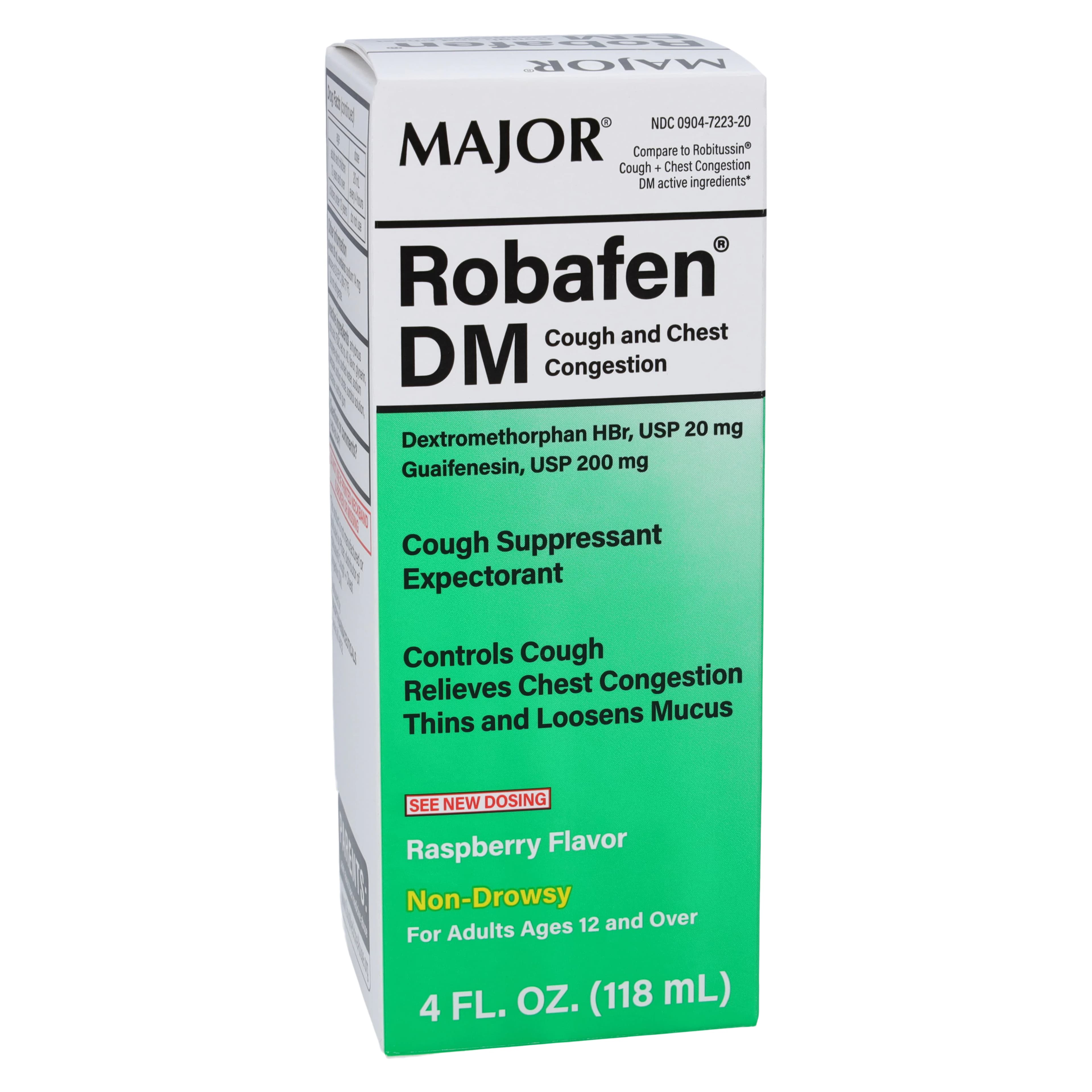 Guaifenesin DM Oral Syrup, 100/10mg/5mL, Raspberry Flavor, 4 oz Bottle - Guaifenesin DM Oral Syrup - Image 1
