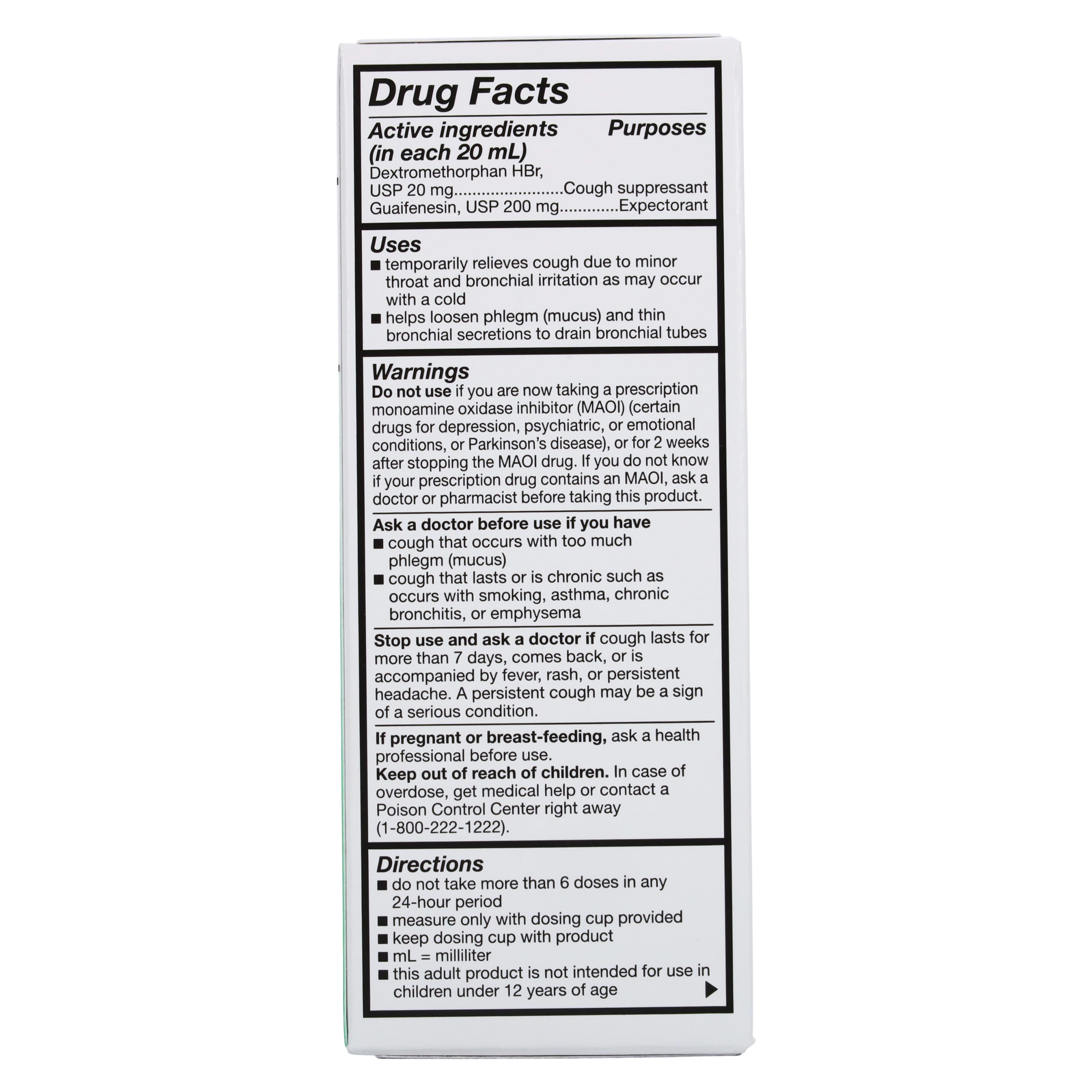 Guaifenesin DM Oral Syrup, 100/10mg/5mL, Raspberry Flavor, 4 oz Bottle thumbnail 2