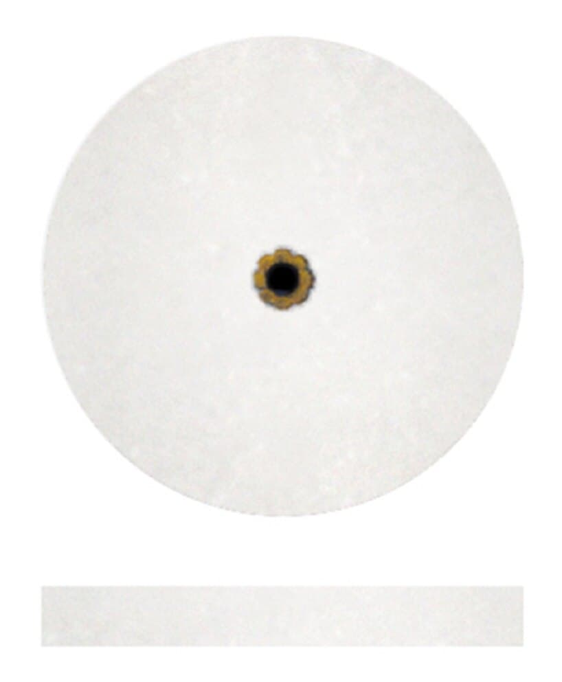 Dedeco Koolies White Shape-2 Grinding Wheels, Fine Aluminum Oxide, 1" x 1/8", 50/Box, #832 thumbnail 4