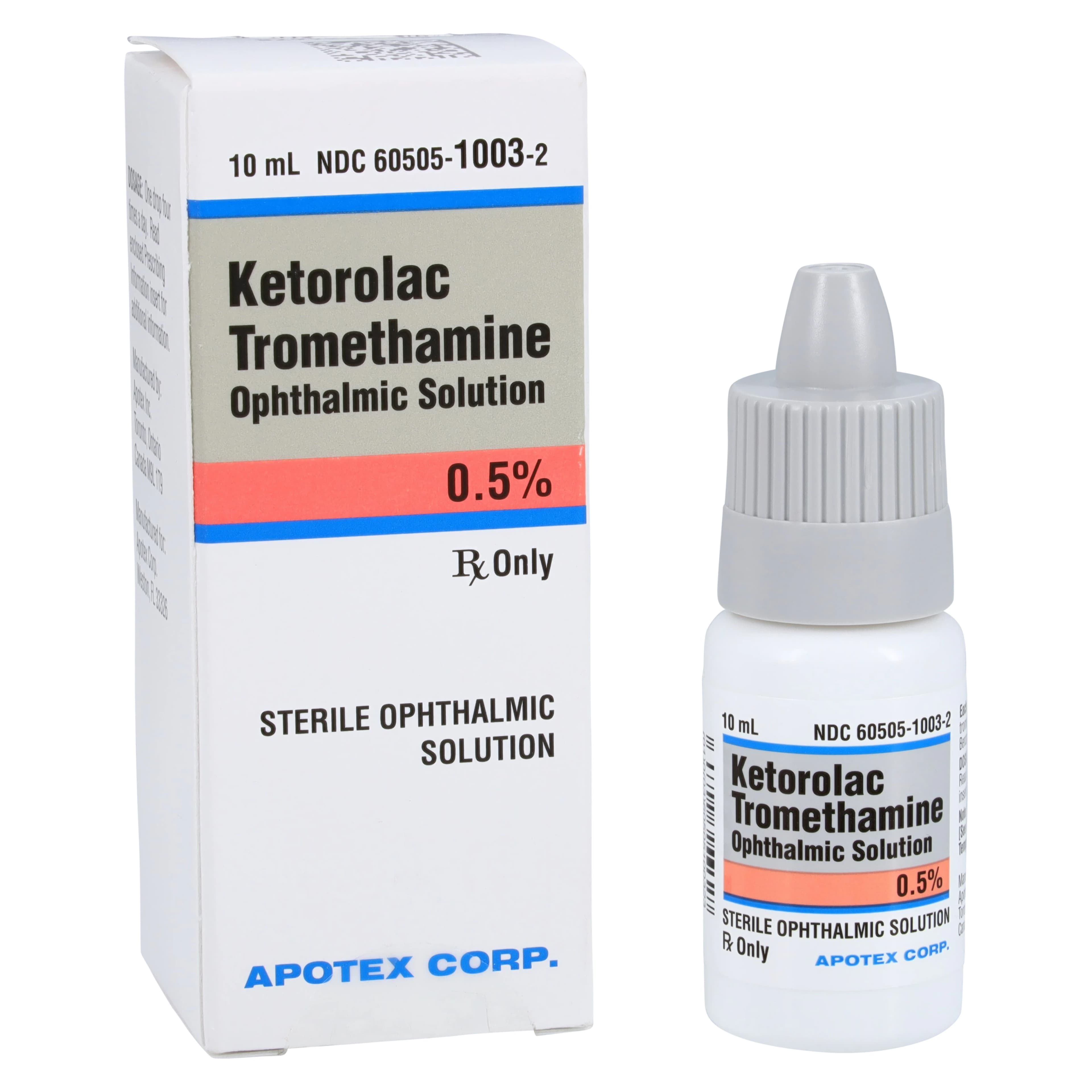 Ketorolac Ophthalmic Solution 0.5%, 10 mL Bottle, Apotex Corp - Ketorolac Ophth Solution - Image 1