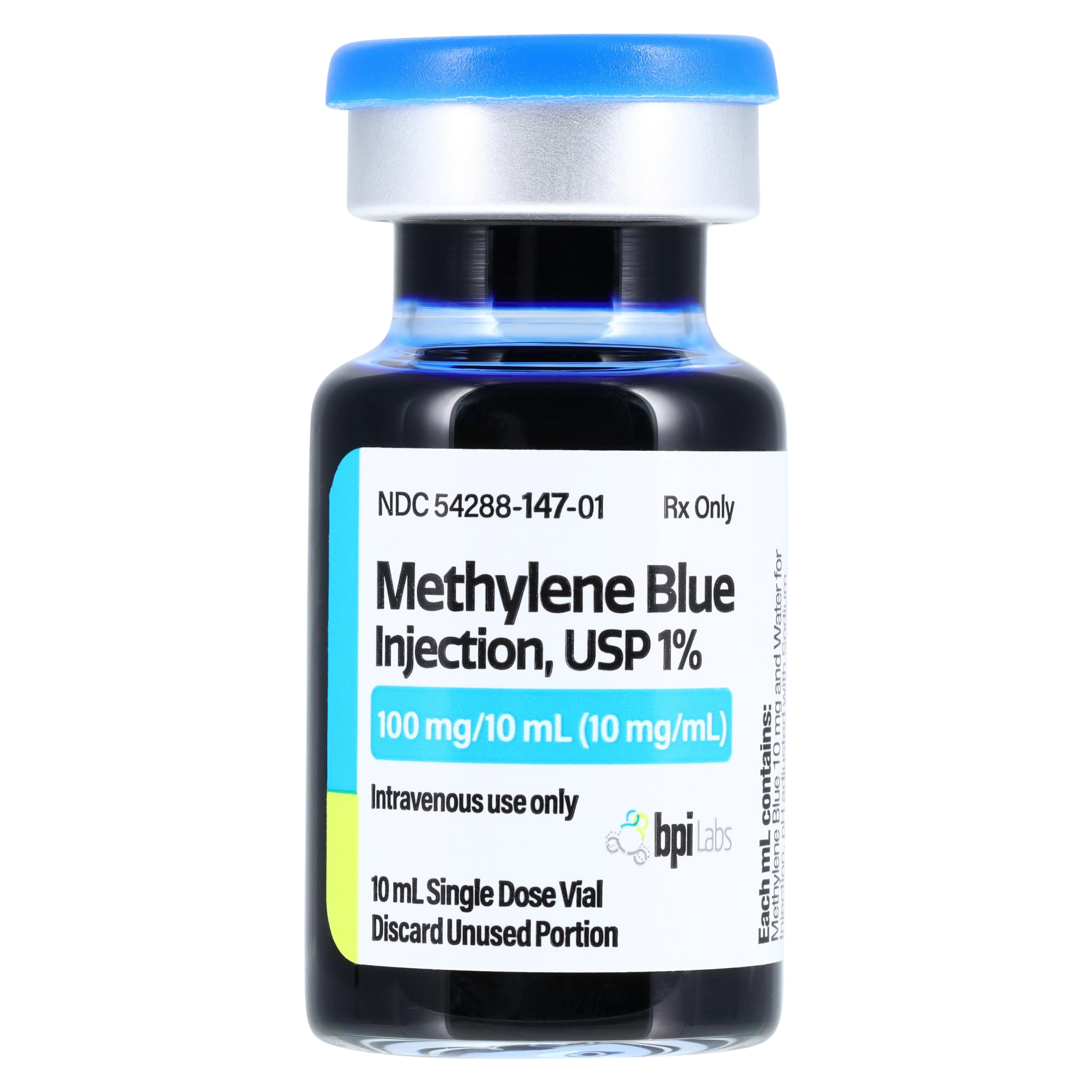 Methylene Blue Injection 1% (10 mg/mL), Single-Dose Vial, 10 mL, BPI Labs LLC thumbnail 2