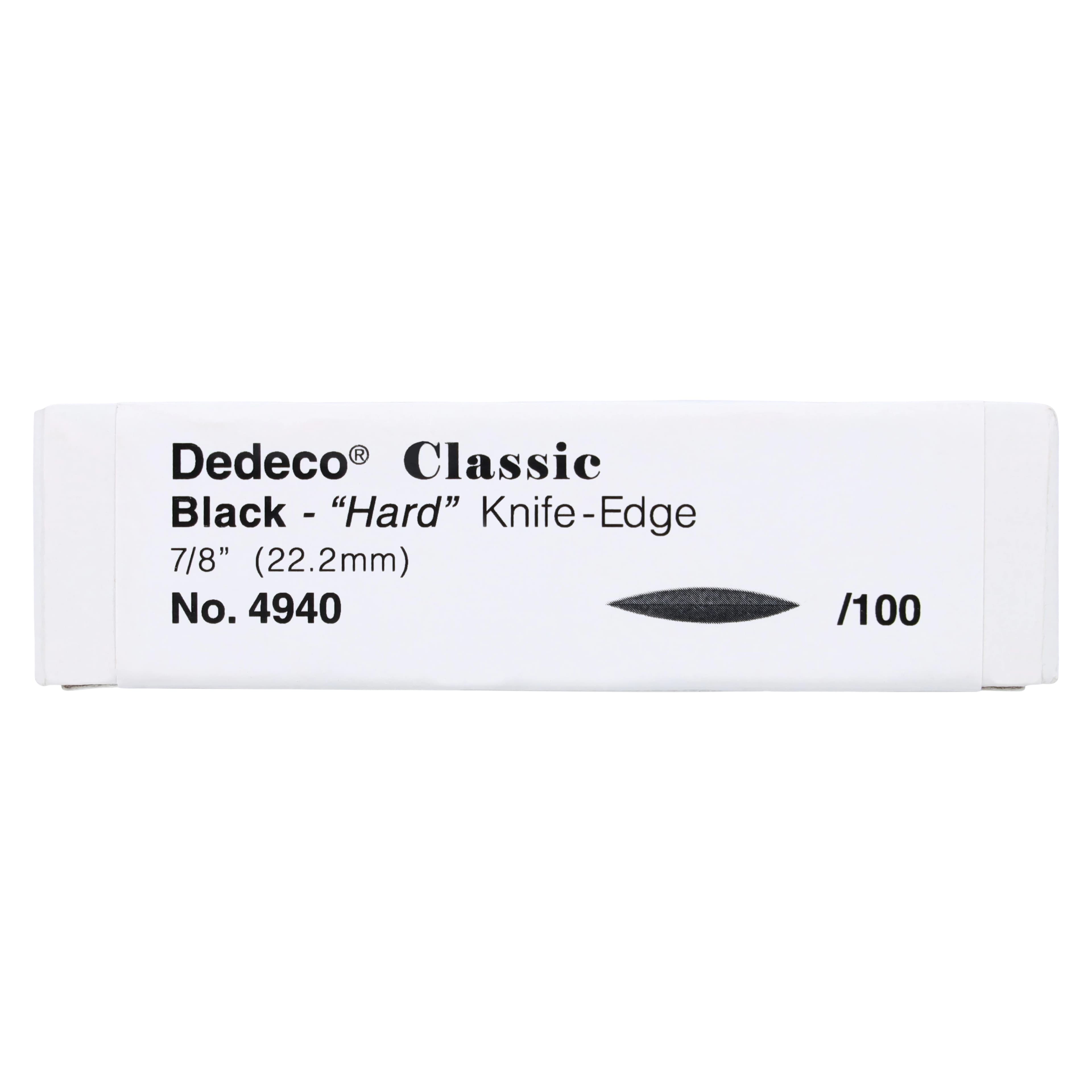Dedeco Classic Knife-Edge Rubber Wheel, Black, Hard Grit, 7/8" (22.2 mm), 100/Box thumbnail 2