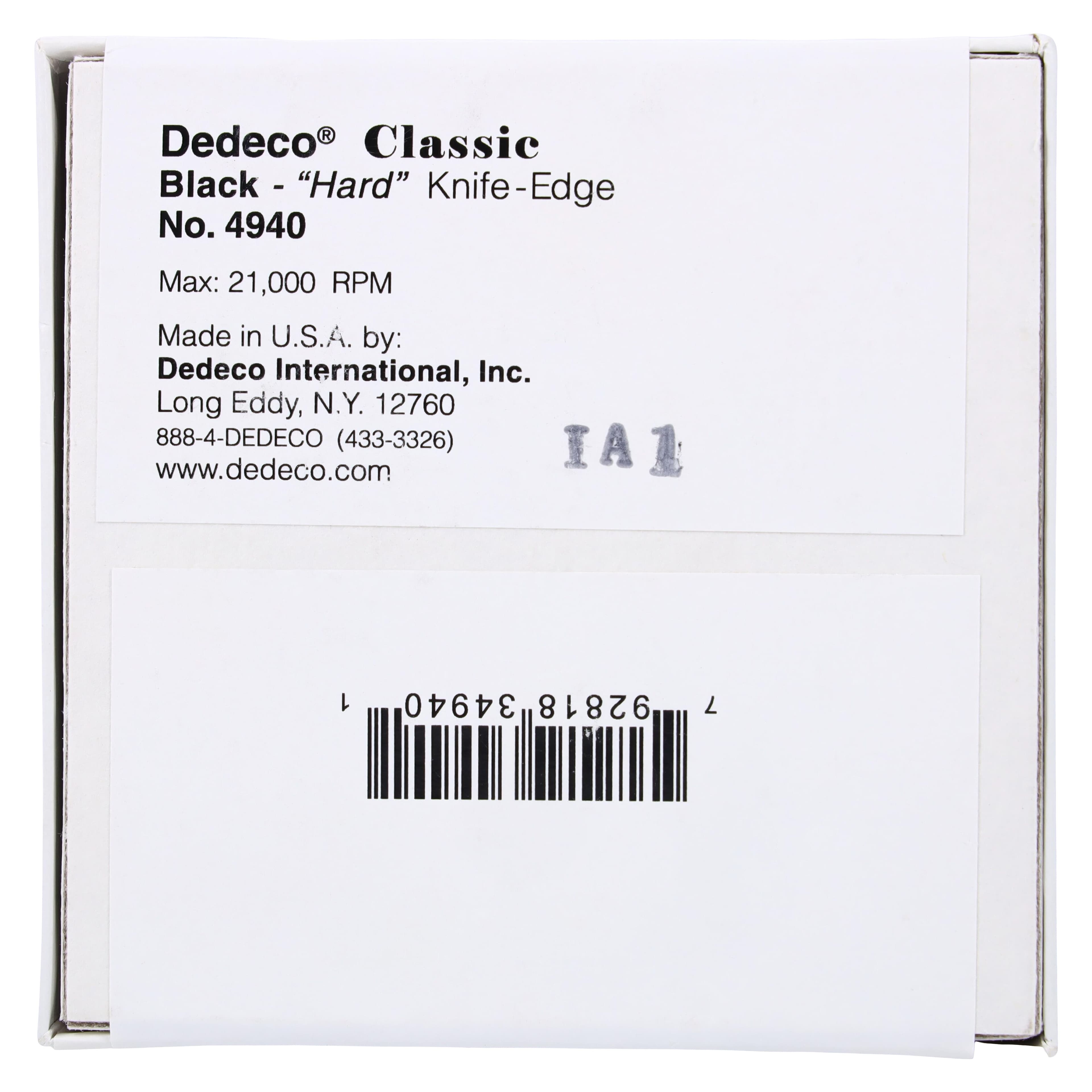 Dedeco Classic Knife-Edge Rubber Wheel, Black, Hard Grit, 7/8" (22.2 mm), 100/Box thumbnail 3