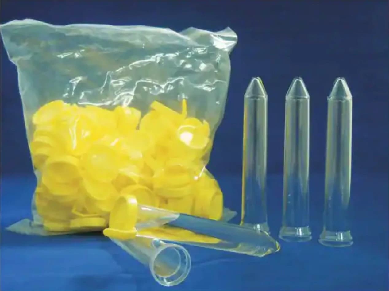 Cenmed Enterprises Urine Collection System with 12 mL Centrifuge Tubes, Yellow Snap Caps, 500/Case - Urine Coll Sys w/ 12mL Tubes - Image 1
