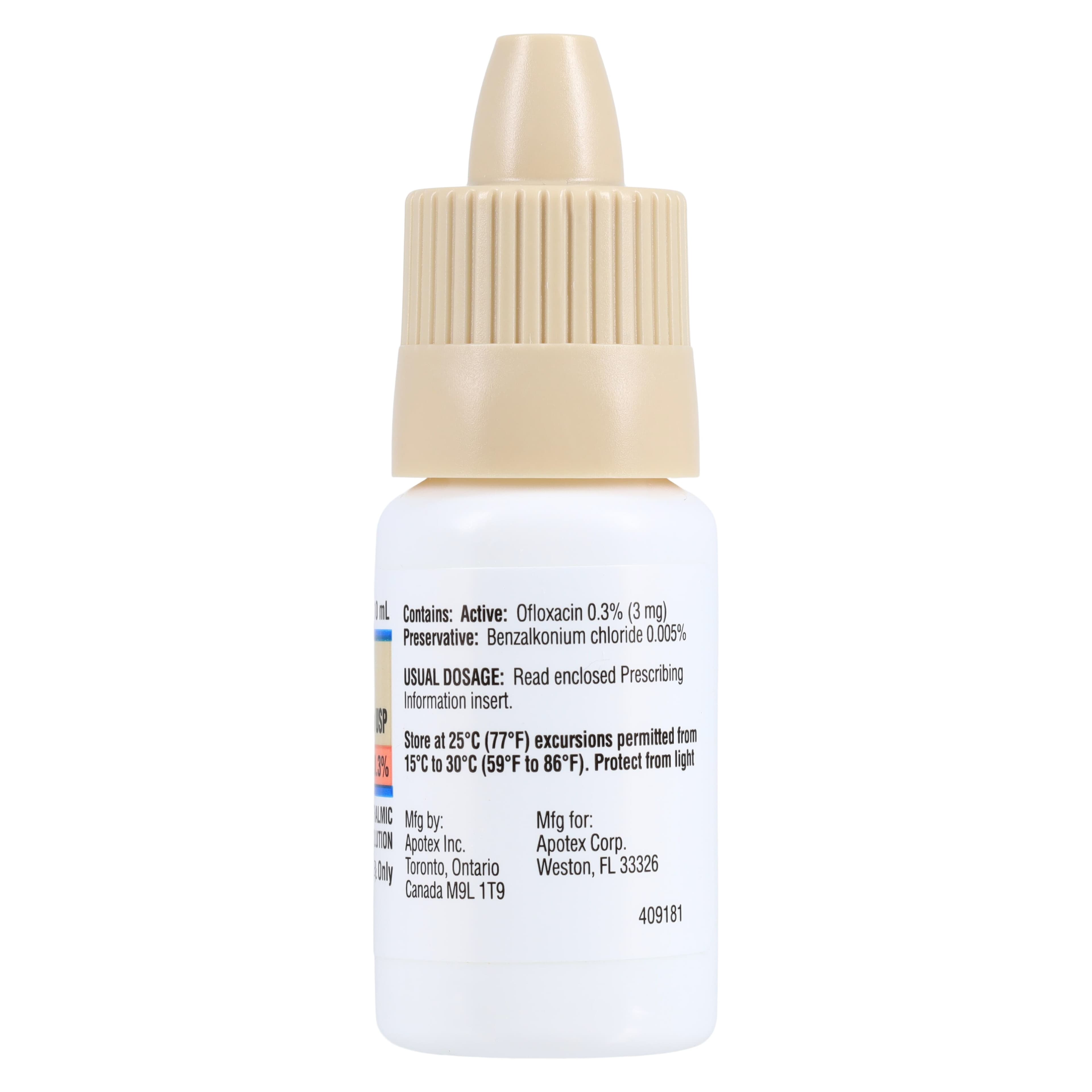 Ofloxacin Ophthalmic Solution 0.3%, 10 mL Bottle thumbnail 3