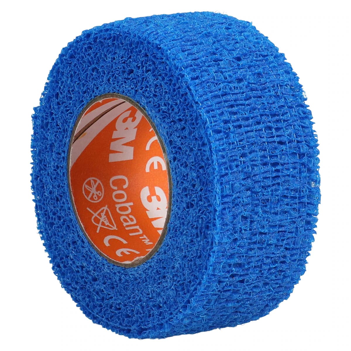 3M Coban LF Self-Adherent Wrap Bandage, 1" x 5 yd, Blue, Non-Sterile, 72/Case - Wrap Coban LF NS Blue - Image 1