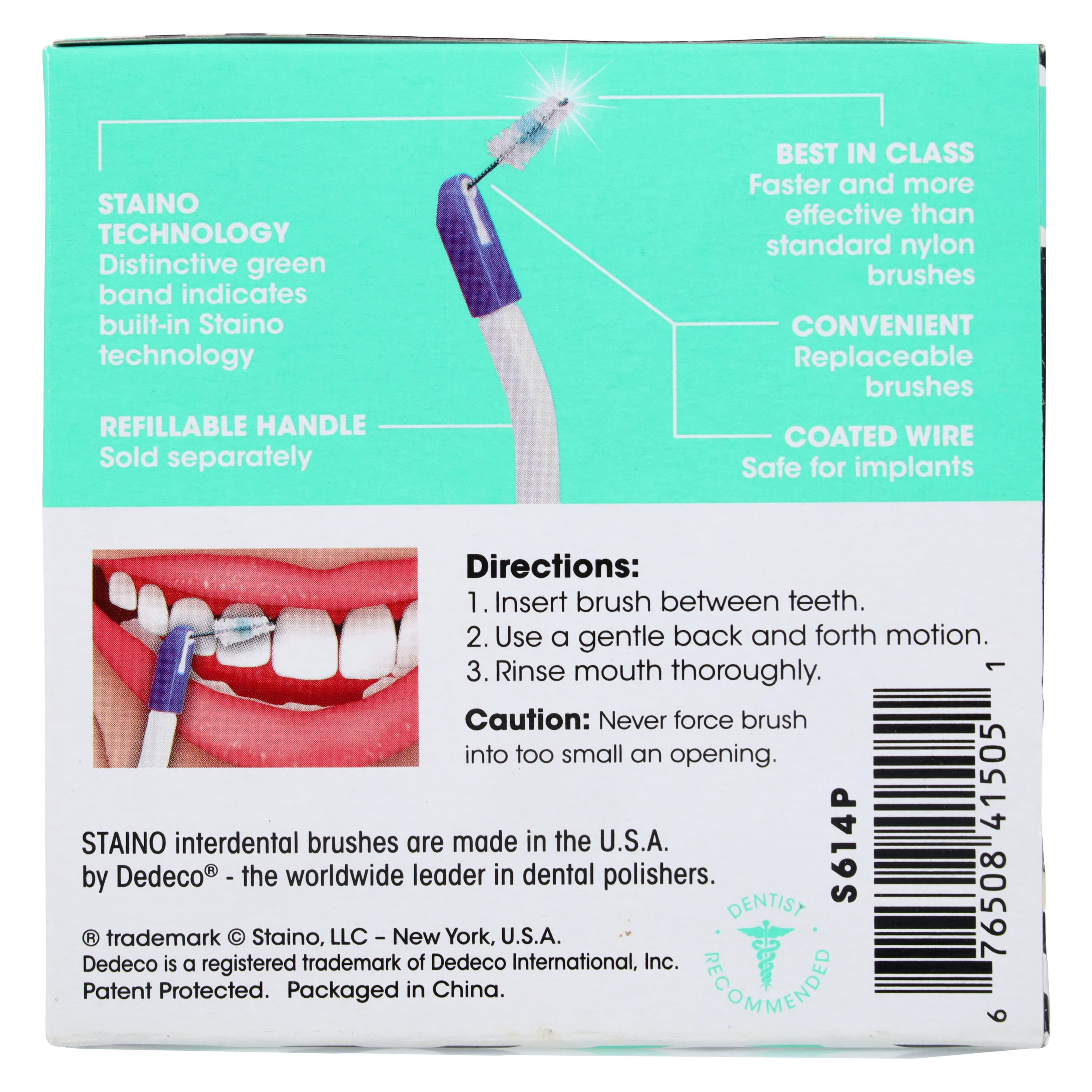 StaiNo® Interdental Brush Refills, Tapered, Jumbo, 2.7-6.3 mm, Straight, 36/Box, S614P thumbnail 5