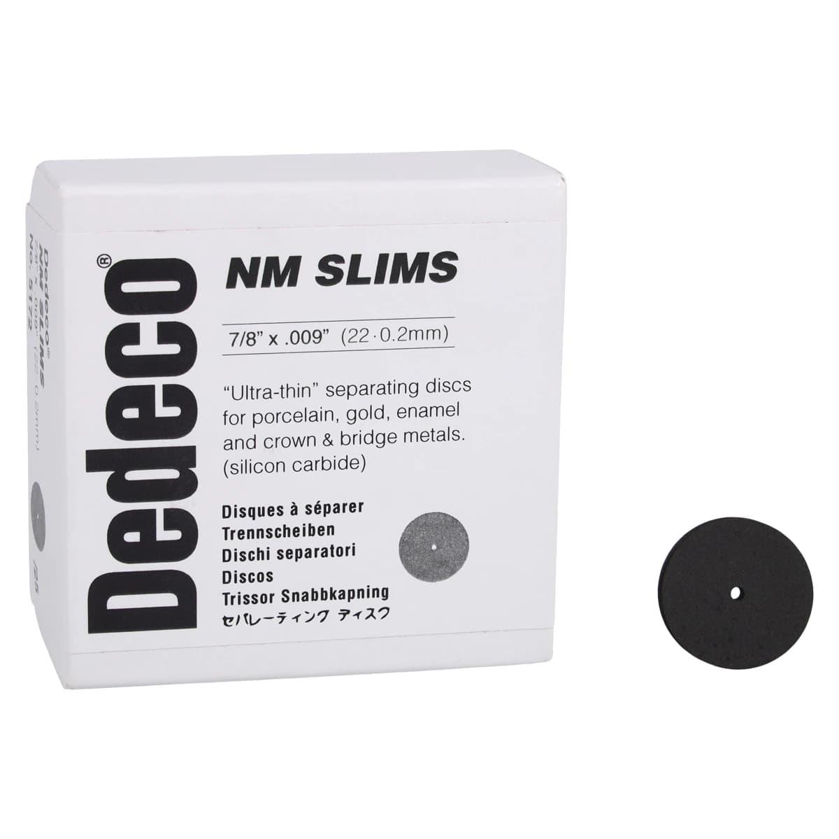 Dedeco NM Slims Ultra-Thin Separating Discs, Silicon Carbide, 7/8" x 0.009", 25/Box, 5172 thumbnail 2