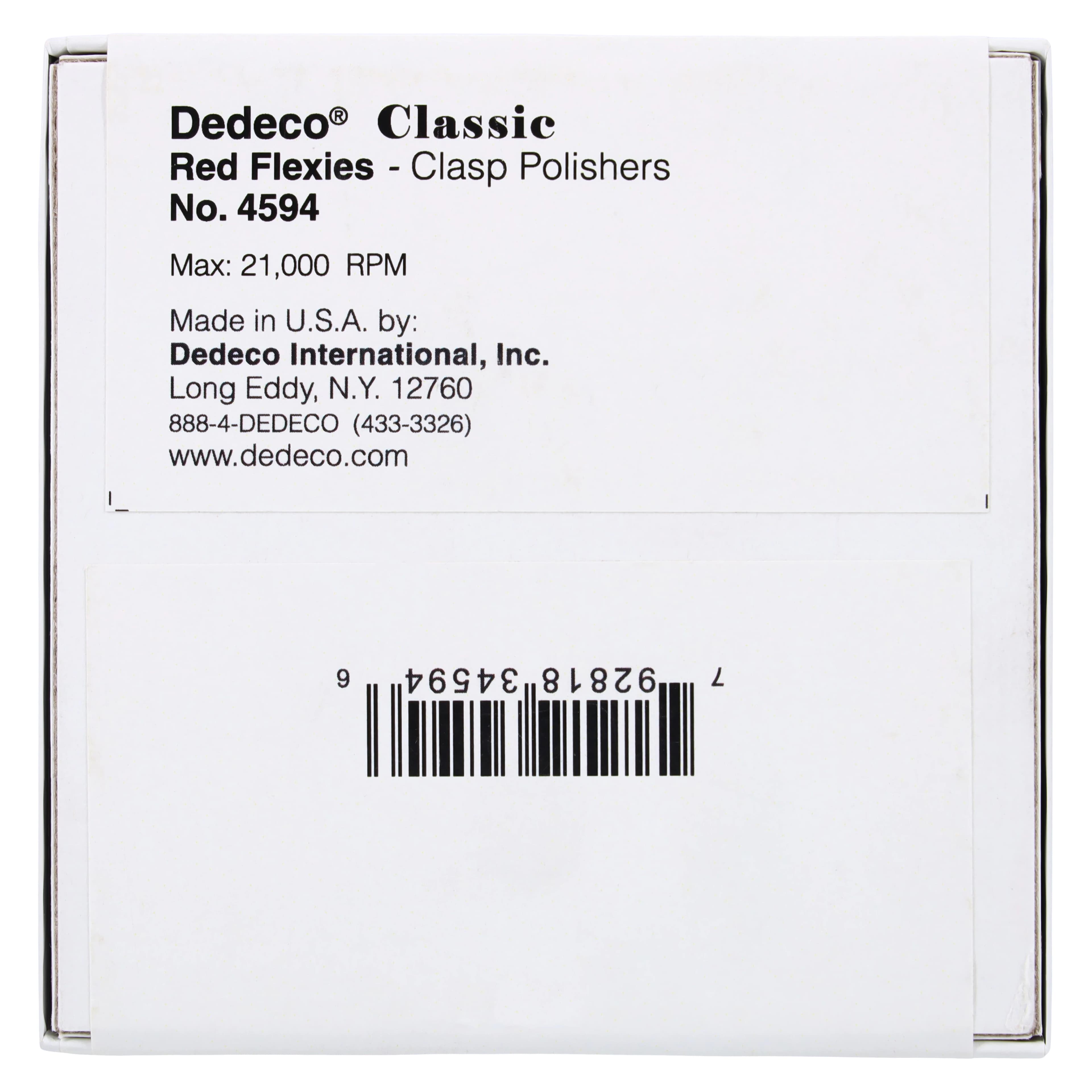 Dedeco Red Flexies Clasp Polishers, Fine Grit, Silicon Carbide, Unmounted, 15/16" x 1/4" (24 x 6.3 mm), Box of 100, #4594 thumbnail 3