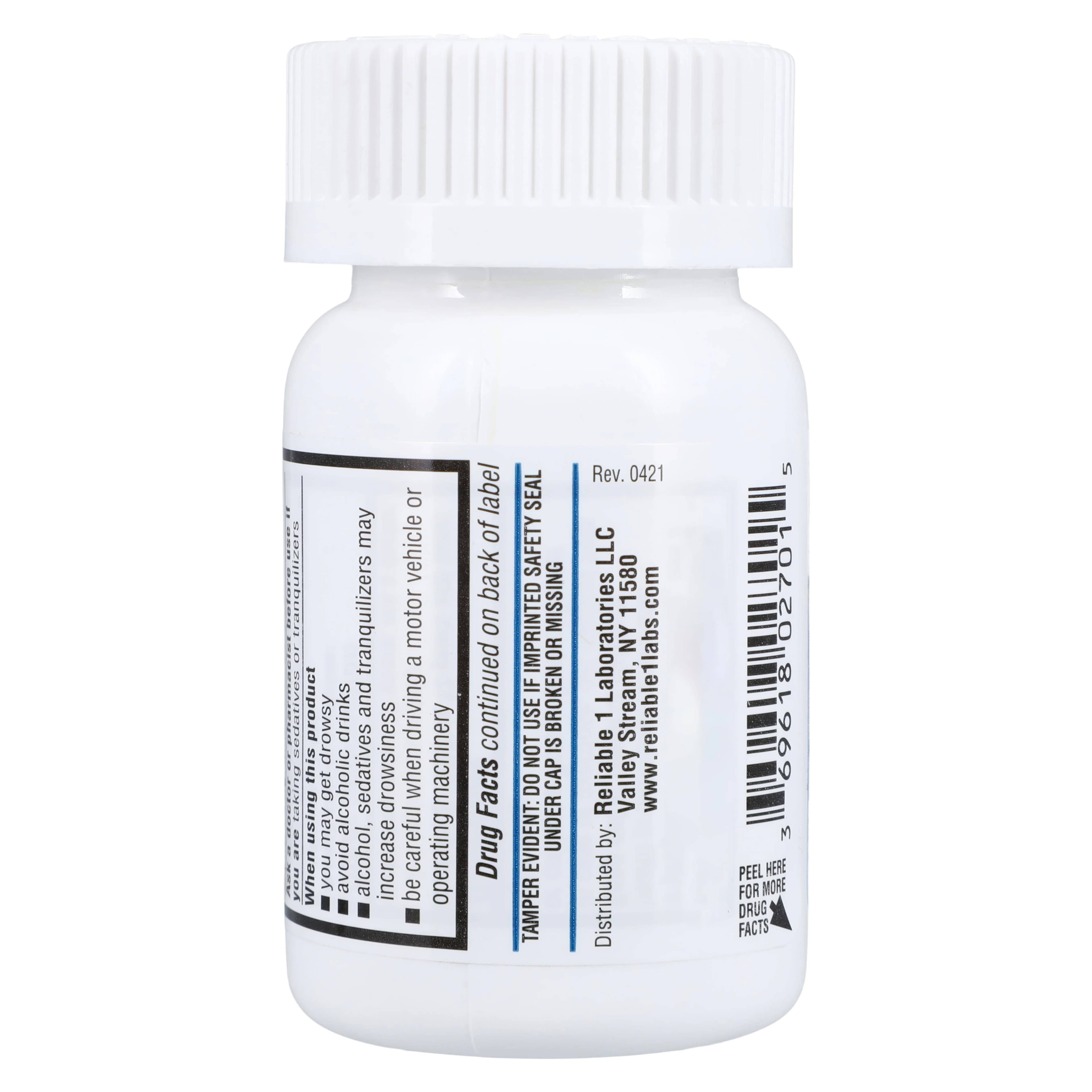 Meclizine HCl Tablets 12.5 mg, 100 Count Bottle thumbnail 3