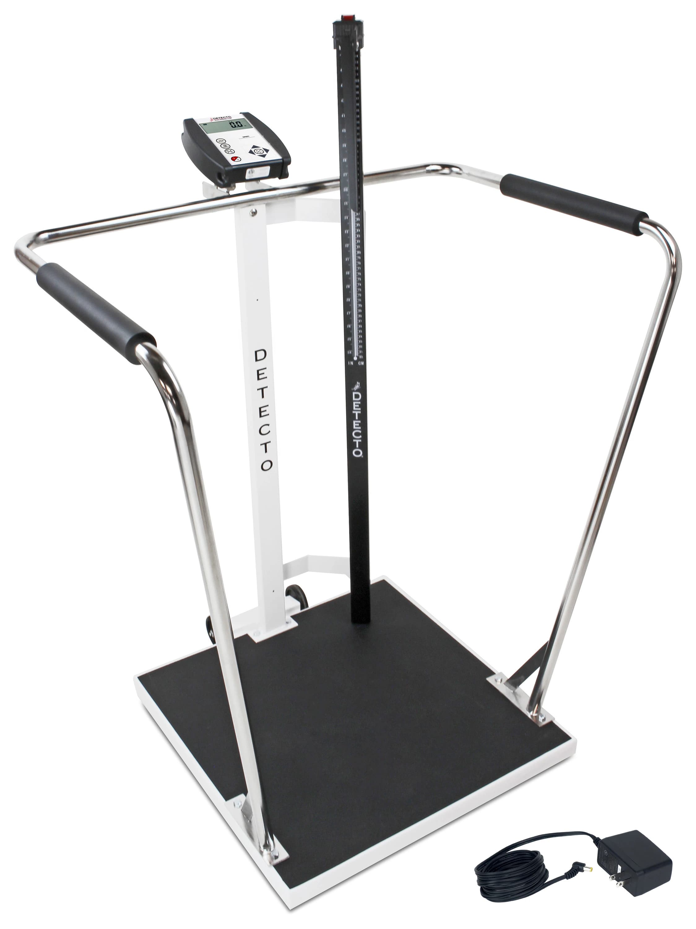Detecto Digital Bariatric Handrail Scale, 1000 lb Capacity, LCD Display - Scale Digital Bariatrc Hndrail - Image 1