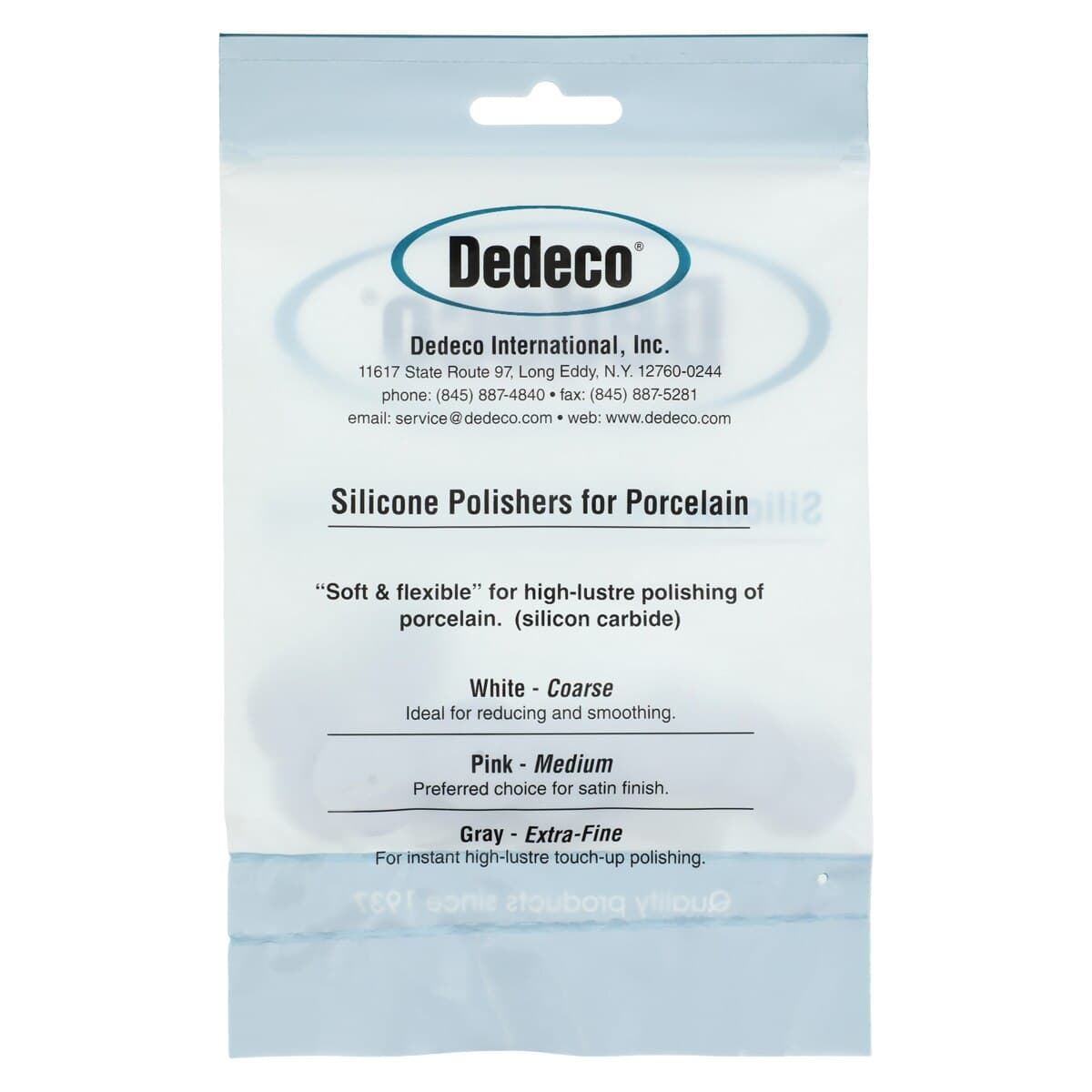 Dedeco Silicon Polishers for Porcelain, White, Coarse, 7/8" Knife-Edge Wheel, 12/Pkg thumbnail 2