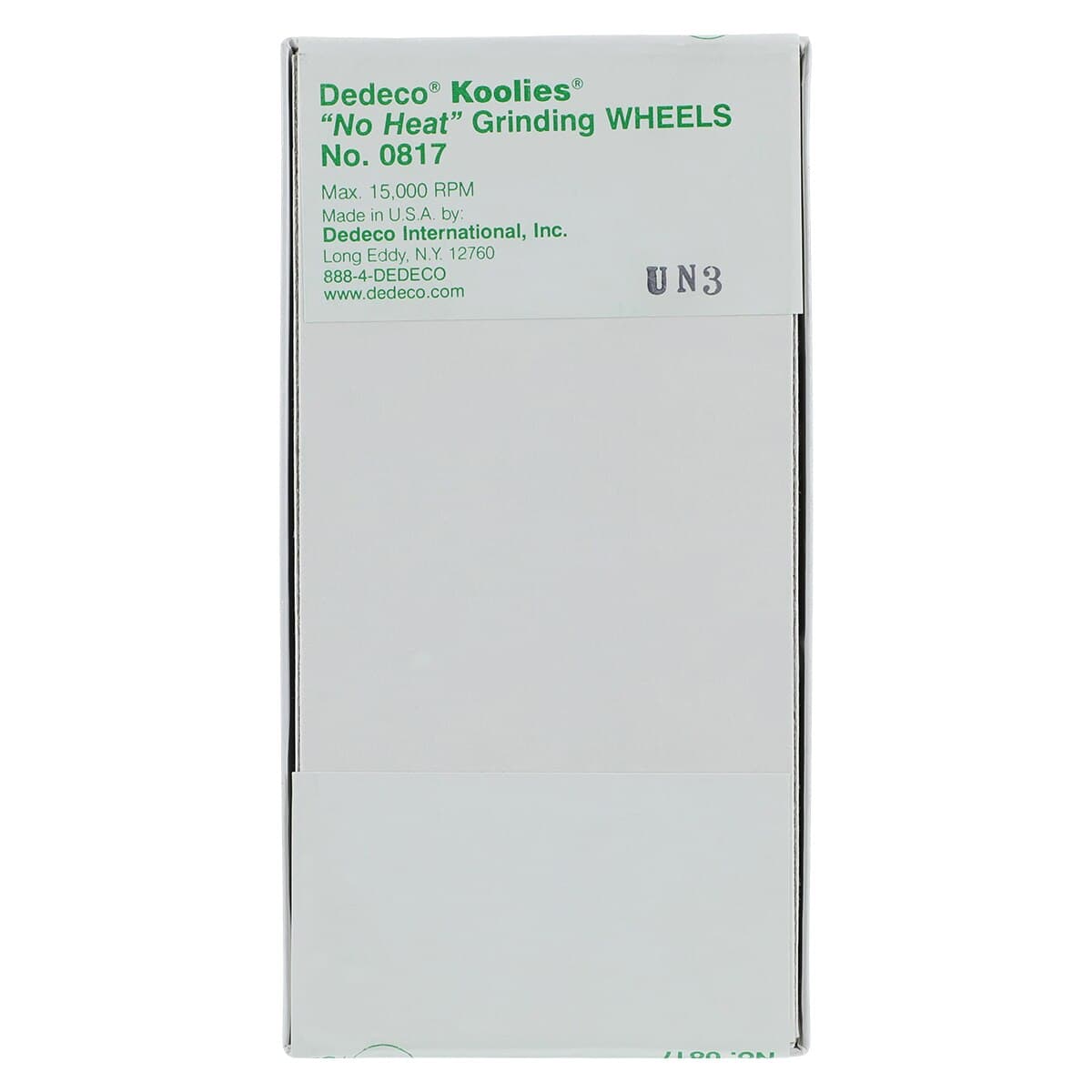 Dedeco Koolies No Heat Grinding Wheels, Green #2, Fine Silicon Carbide, 1" x 1/8", 50/Bx thumbnail 3