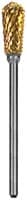 Dedeco Goldies Carbide Bur, HP, Coarse Cut, #53-A/XC, 3/32" Shank, 1/Pk, 8204 - Goldies Carbide Burs, HP, Regular Coarse Cut, # 53-A/XC, 3/32", 1/Pk - Image 1
